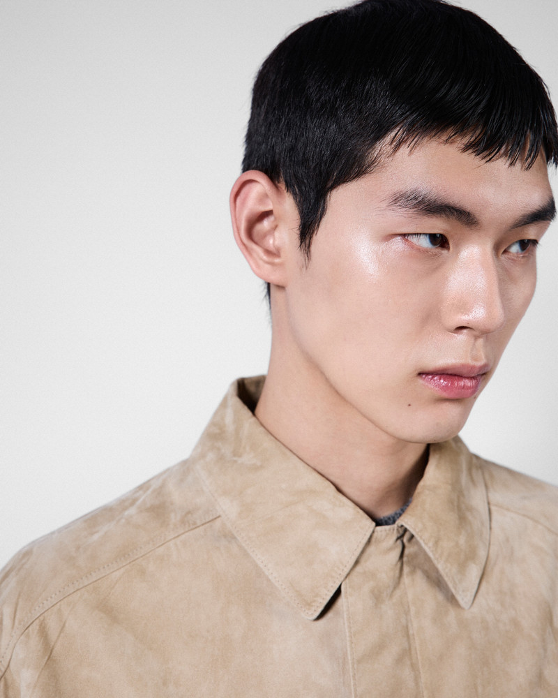 Suede and cotton bomber jacket 3