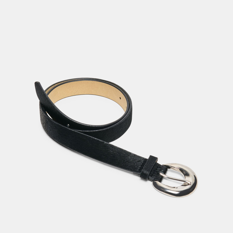 CHUNKY CURVED BUCKLE BELT BLACK 4