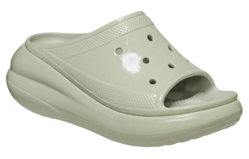 (WMNS) Crocs Crush High Shine Slides 'Light Green' 209648-3VS - 3