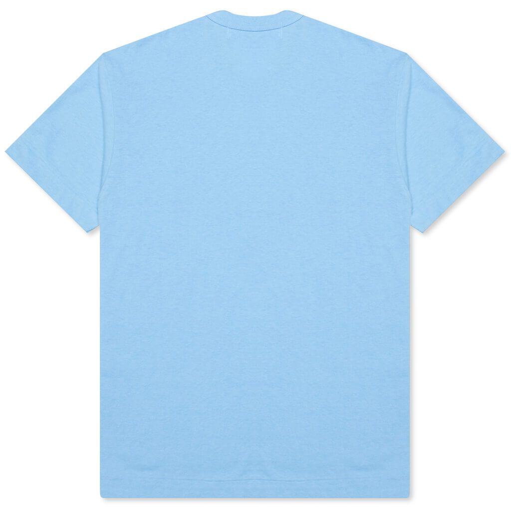 COMME DES GARCONS PLAY PASTELLE WOMEN'S RED LOGO T-SHIRT - BLUE - 2