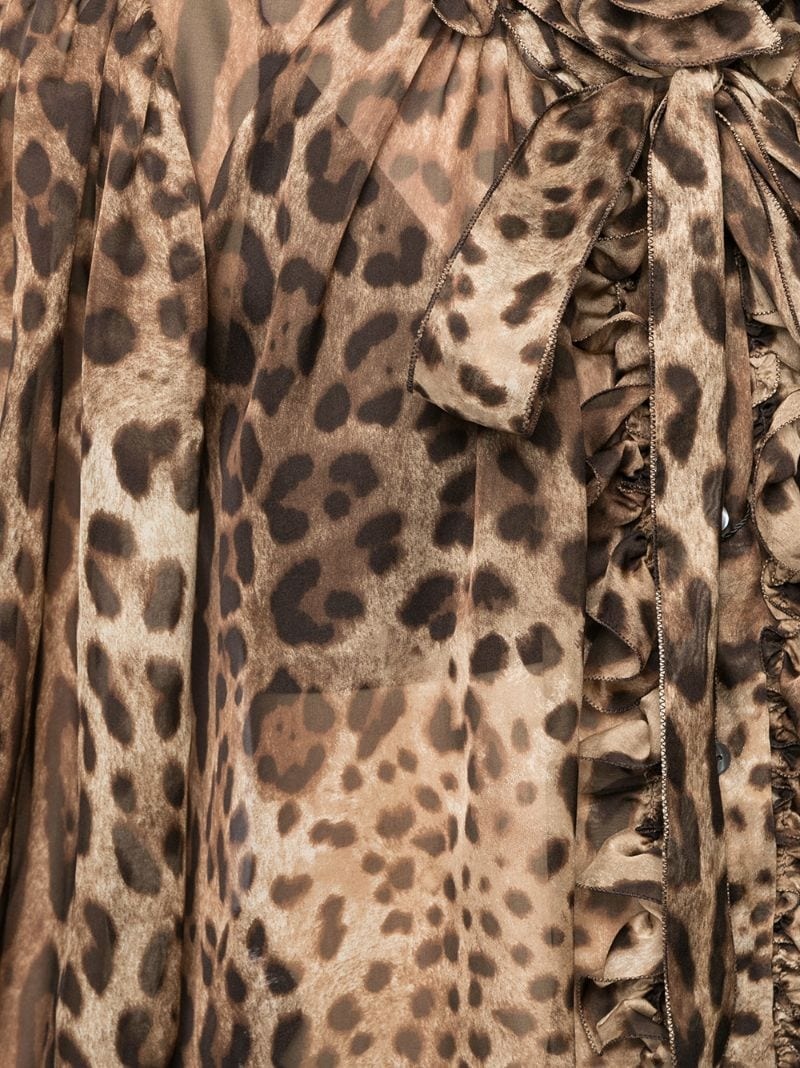 leopard-print silk shirt - 5