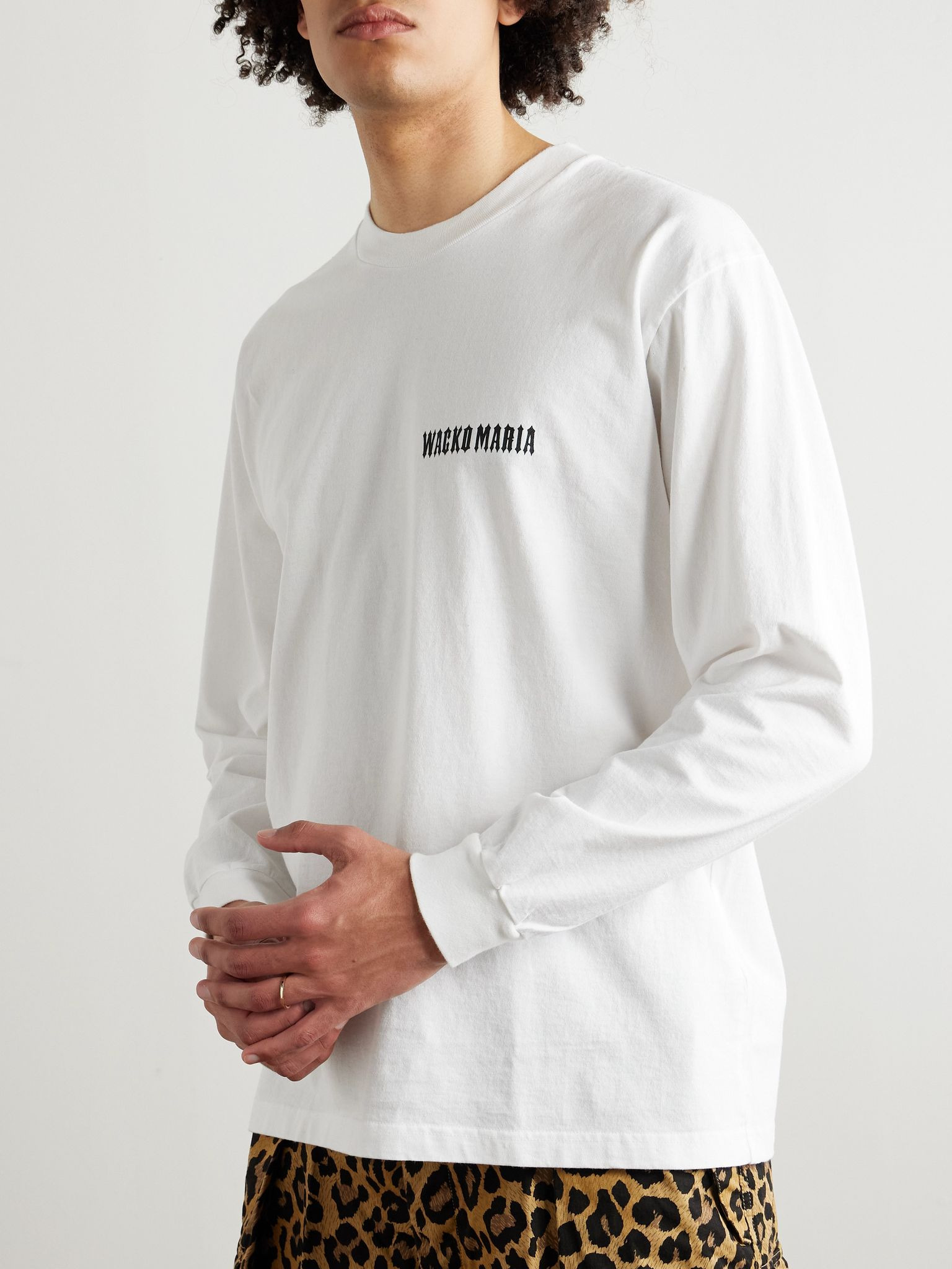 Logo-Print Cotton-Jersey T-Shirt White - 3