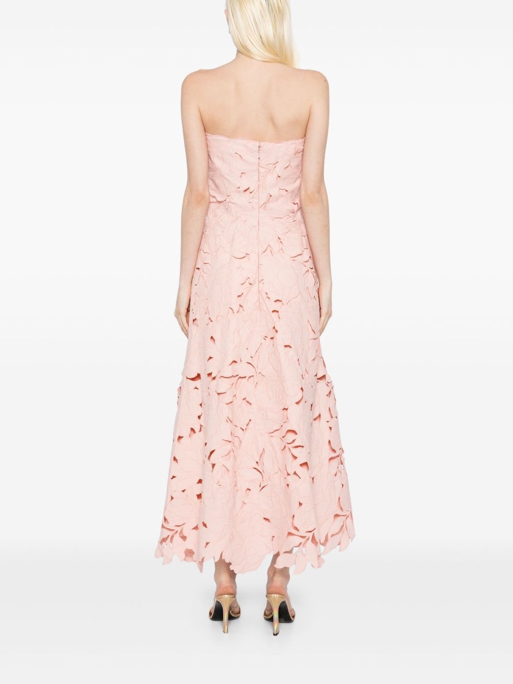floral-cut lace dress - 4