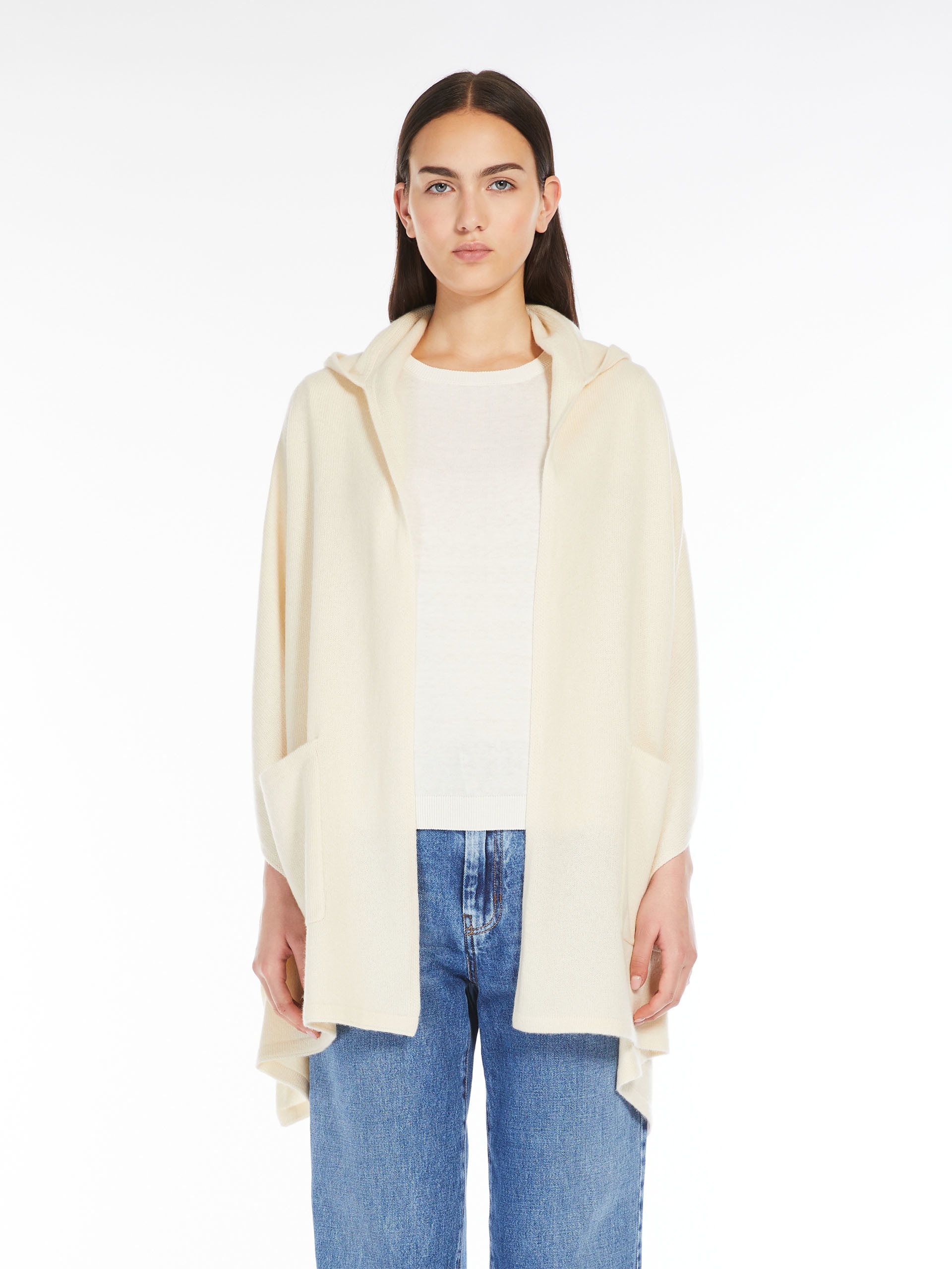 DELFINO Hooded cashmere shawl - 3