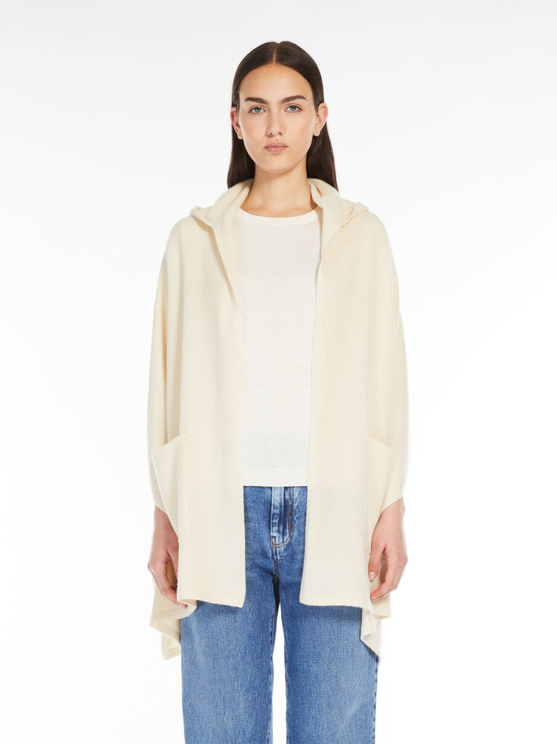 DELFINO Hooded cashmere shawl 3
