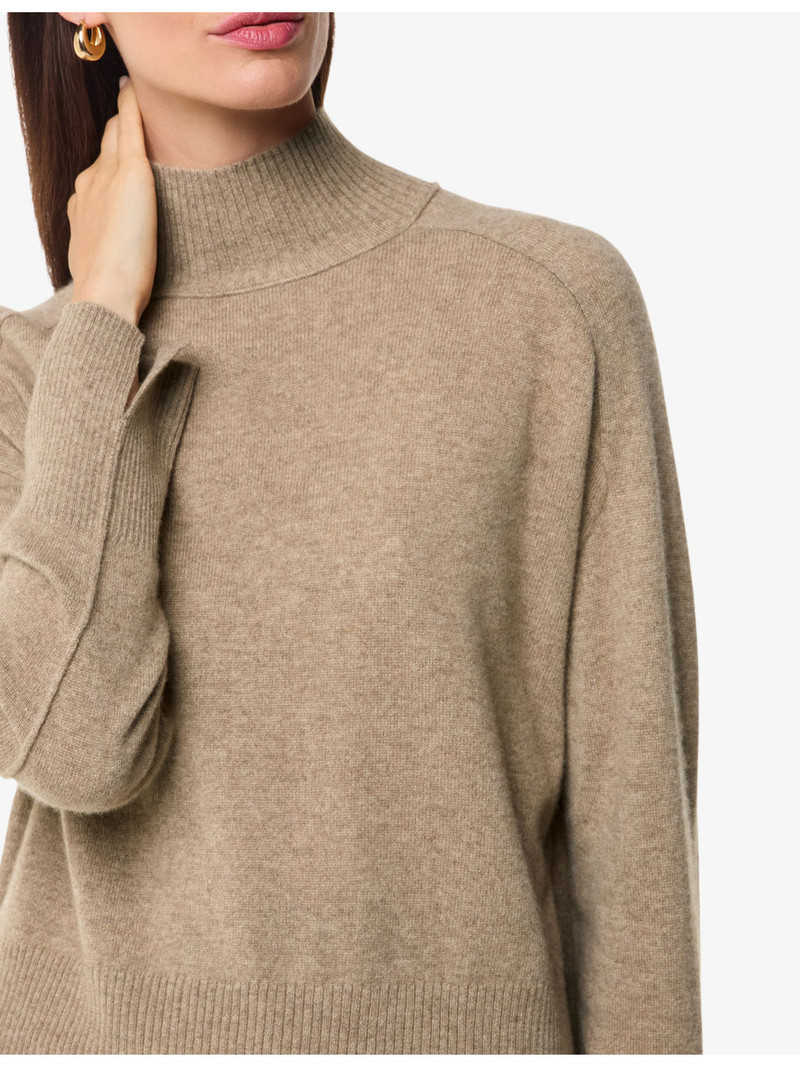 Funnel-neck long-sleeve cashmere jumper 5