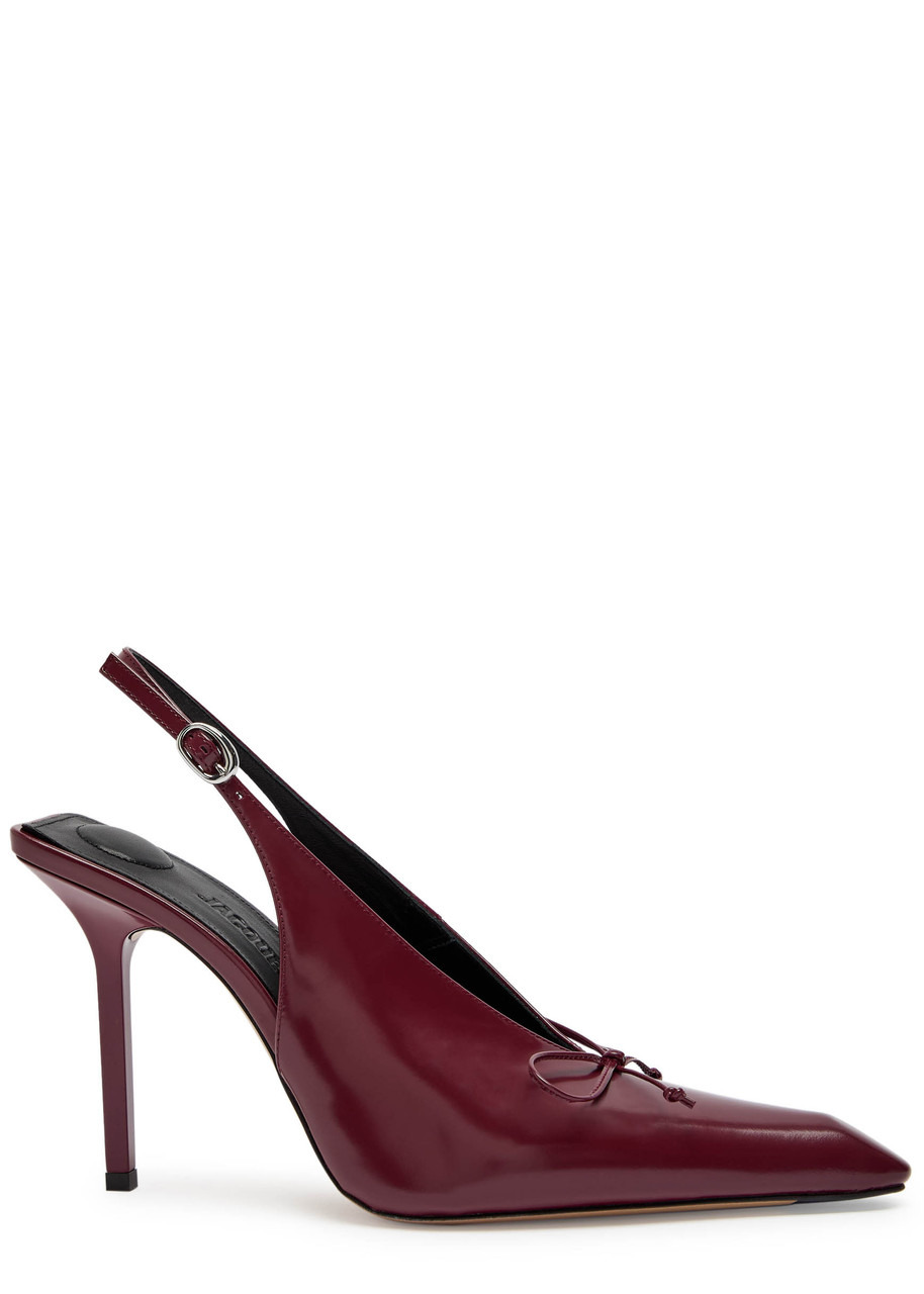 Jacquemus Les High Cubisto 100 Leather Slingback Pumps - 1