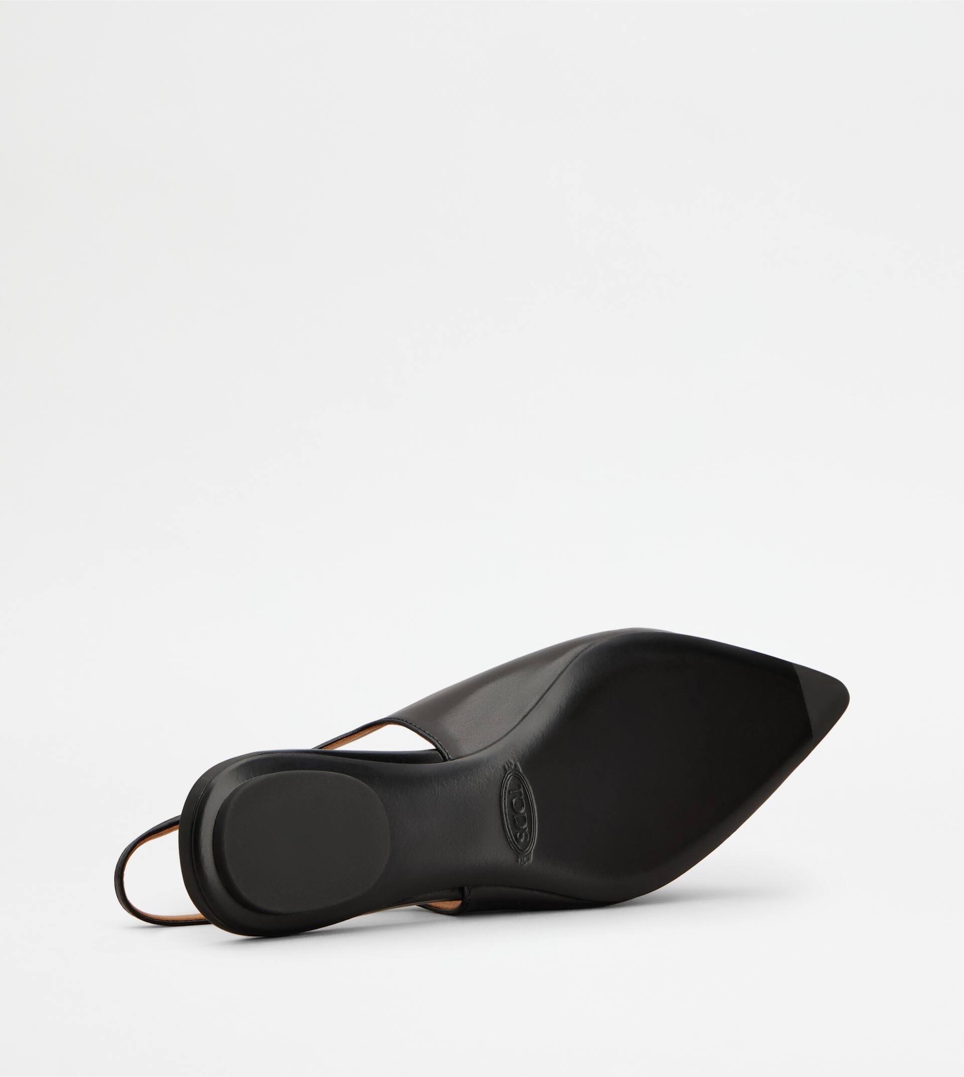 バレエシューズ TOD'S Leather slingback ballerinas Tod's SLINGBACK BALLERINAS IN LEATHER - BLACK | REVERSIBLE