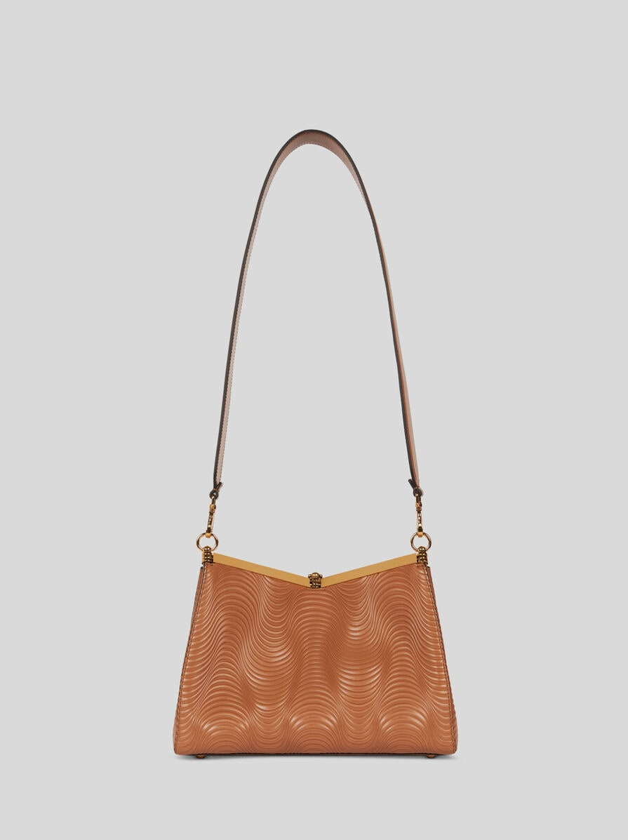 MEDIUM VELA BAG WITH WAVY MOTIF AND CLUTCH - 5