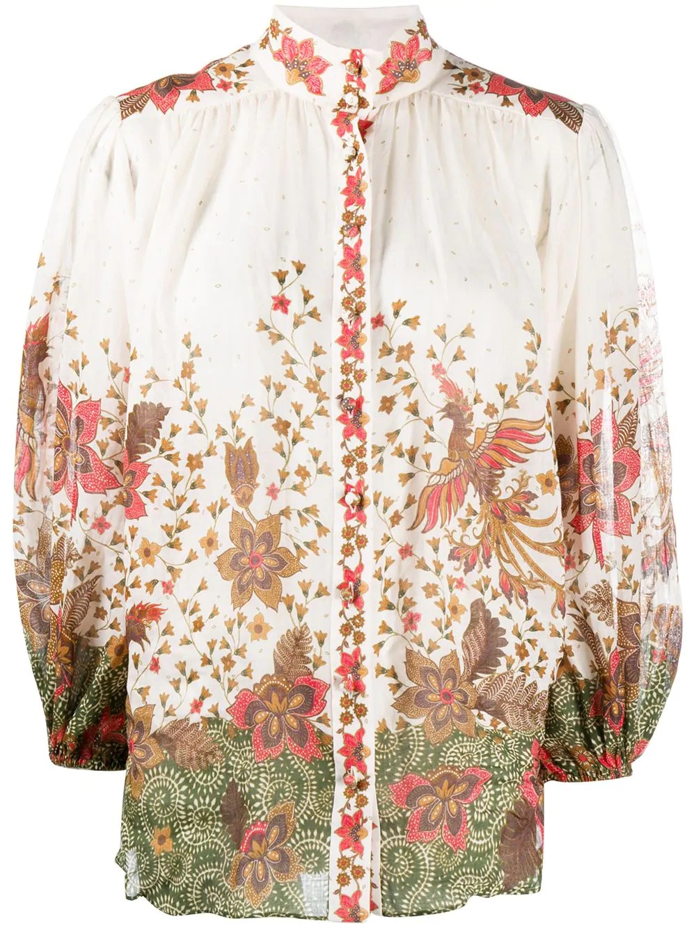 Empire Batik floral-print shirt - 1