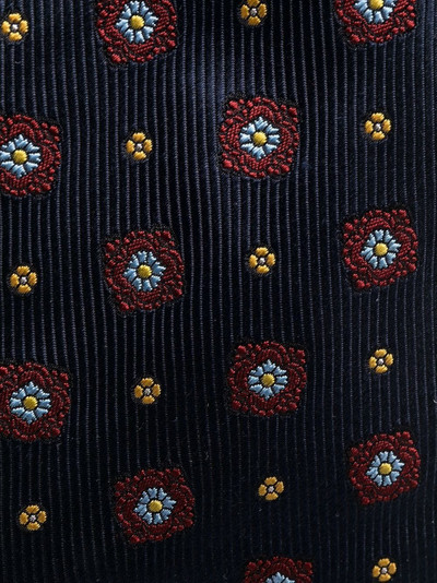 Etro floral-embroidered silk tie outlook