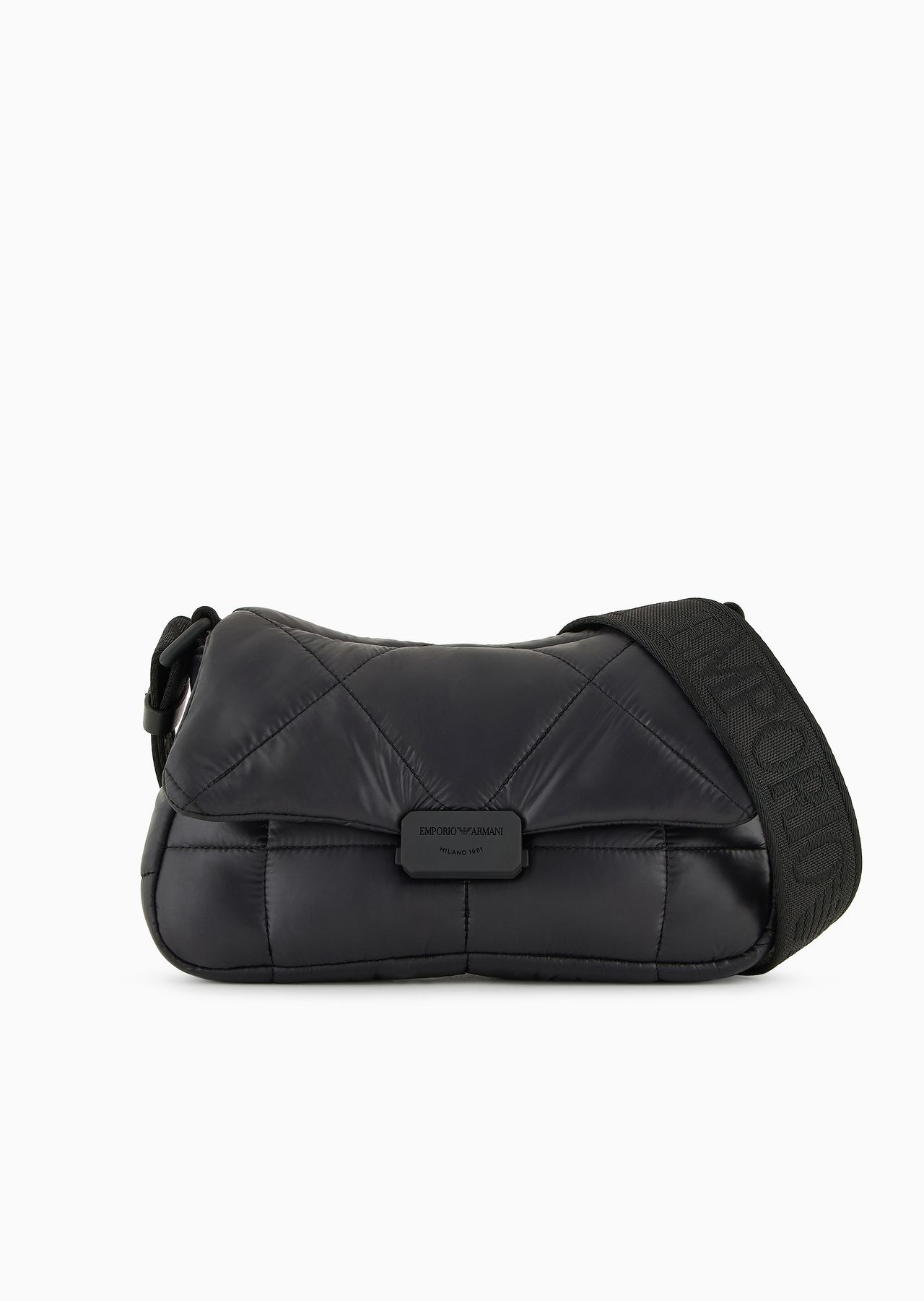 Baguette shoulder bag in quilted nylon - 1