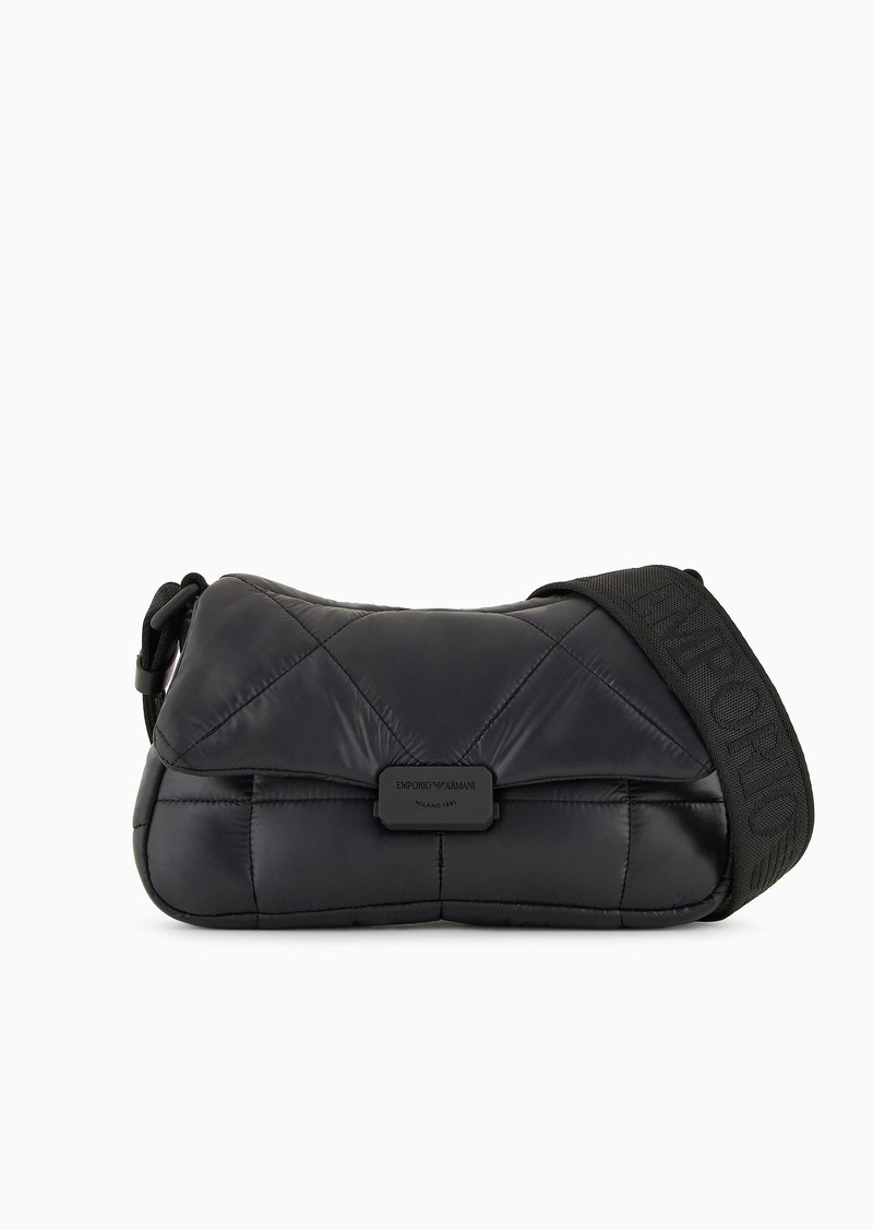 Baguette shoulder bag in quilted nylon 1