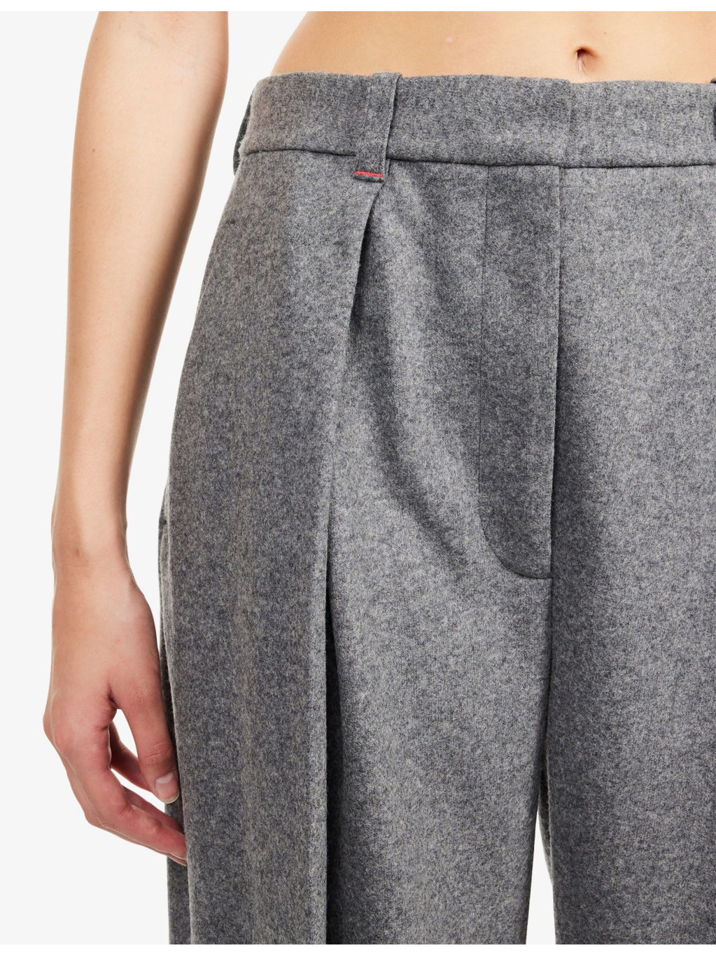 Pleated Wide-Leg Wool And Cashmere Trousers - 5