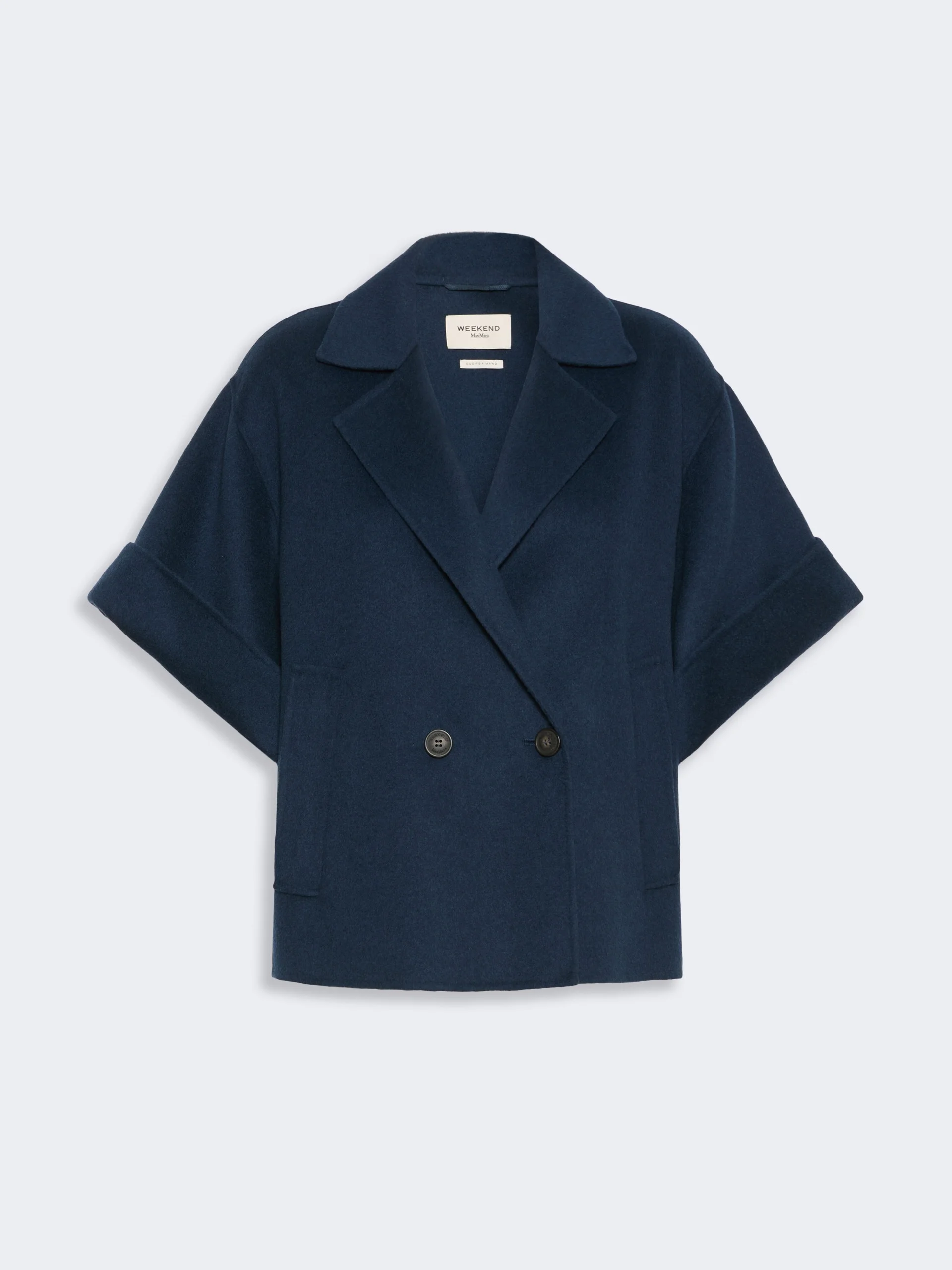 NEO Short wool broadcloth coat - NAVY - 1