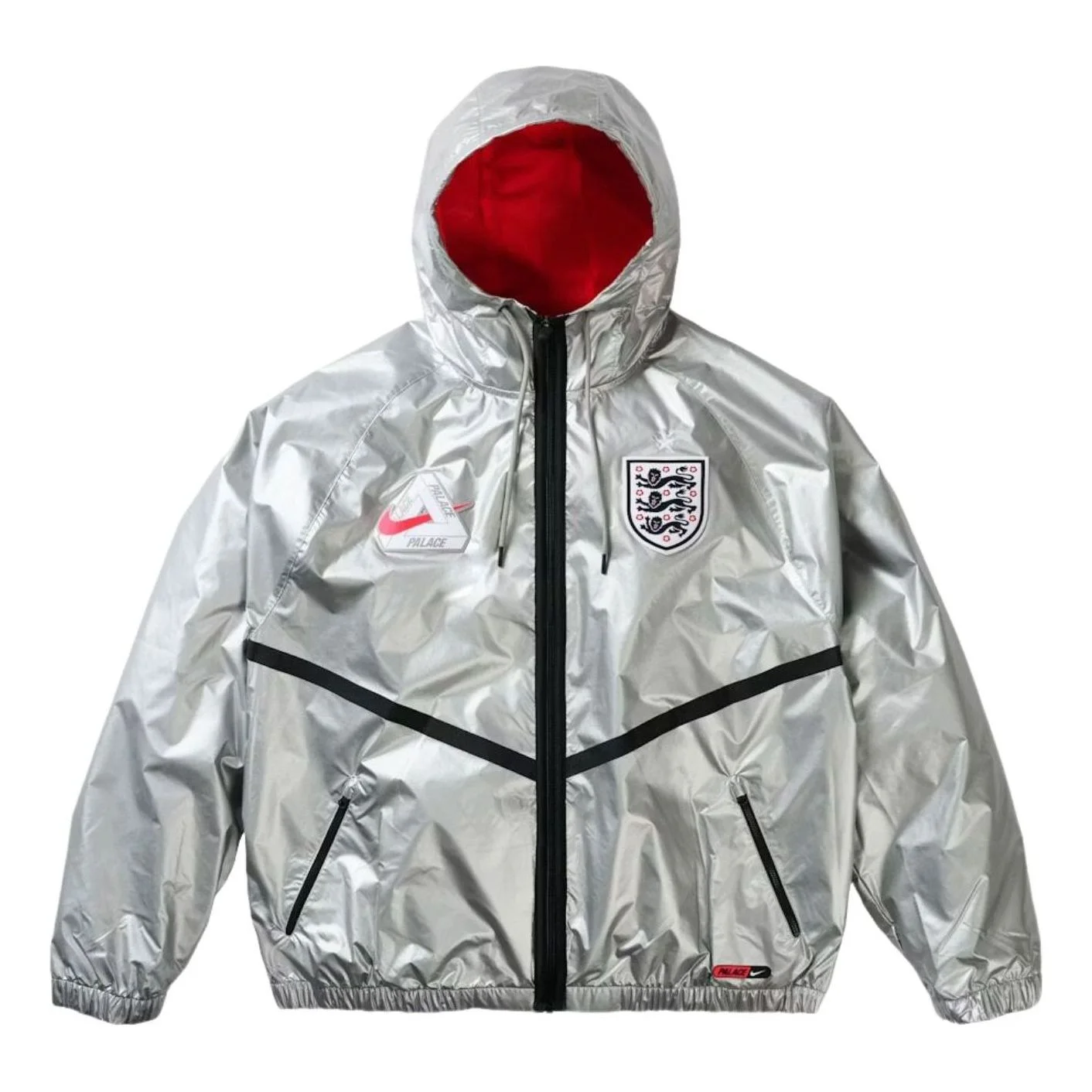 Nike x Palace x England Dri-Fit Academy Anthem Jacket 'Pewter Grey Bright Crimson Black' IH1610-052 - 1