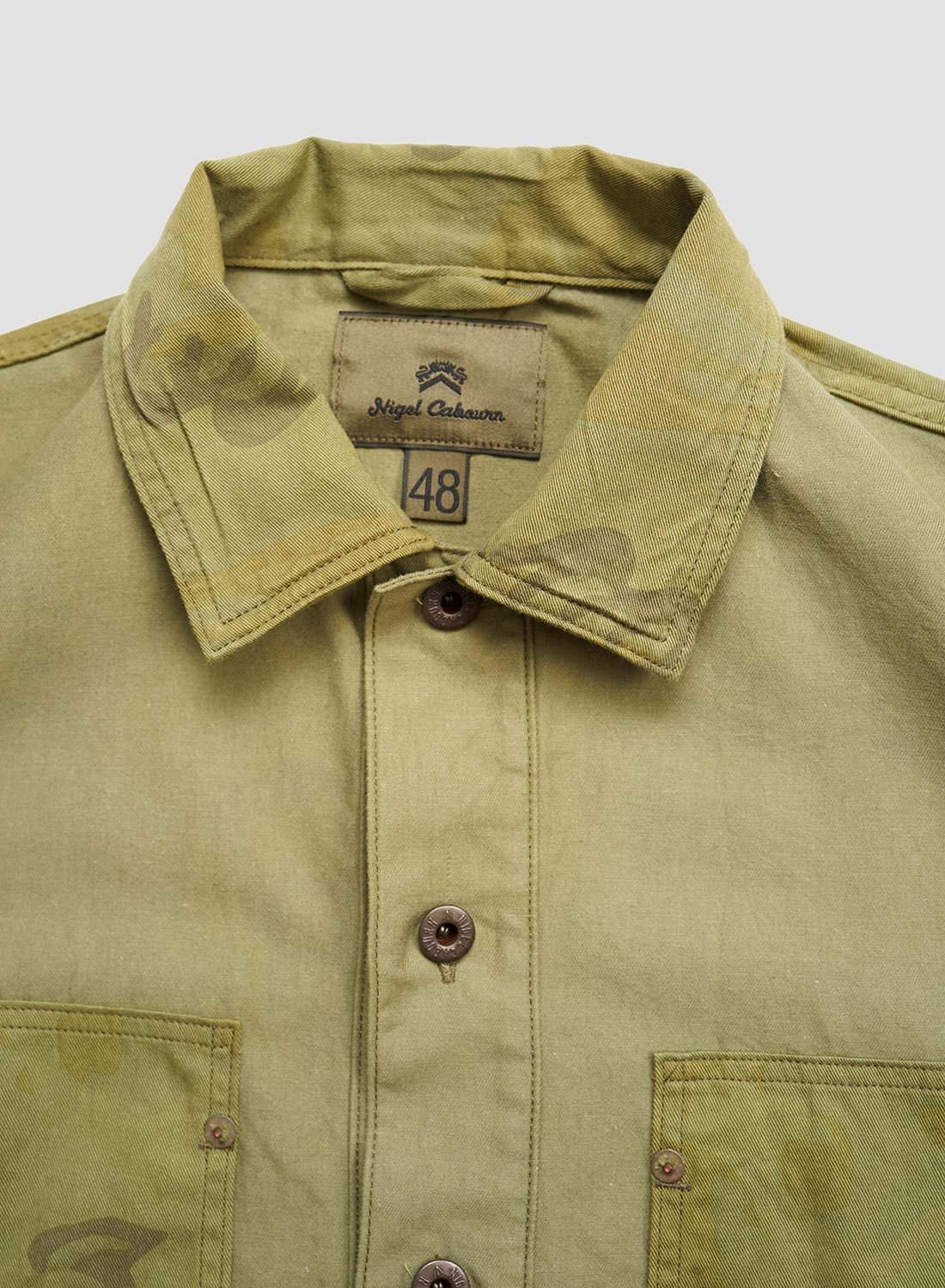Utility Mix Jacket in Camo Green - 3