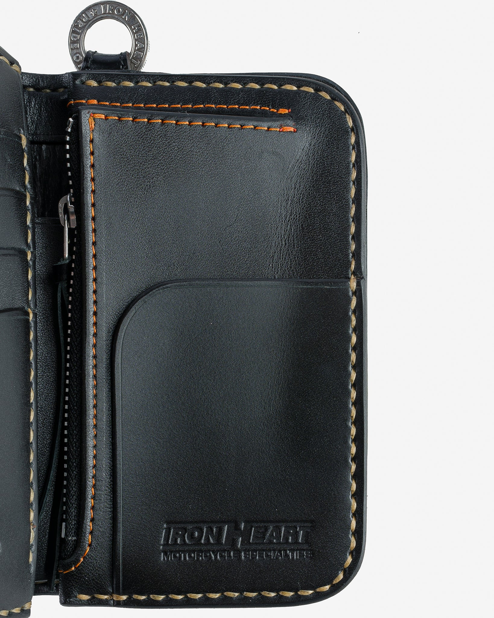 IHG-02-BLK Medium Shell Cordovan Wallet - Black - 6