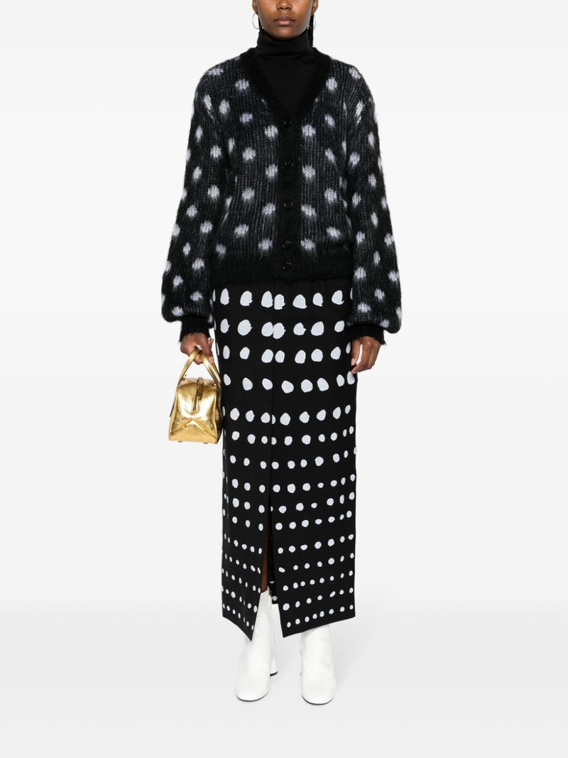 Marni patterned intarsia-knit V-neck cardigan outlook