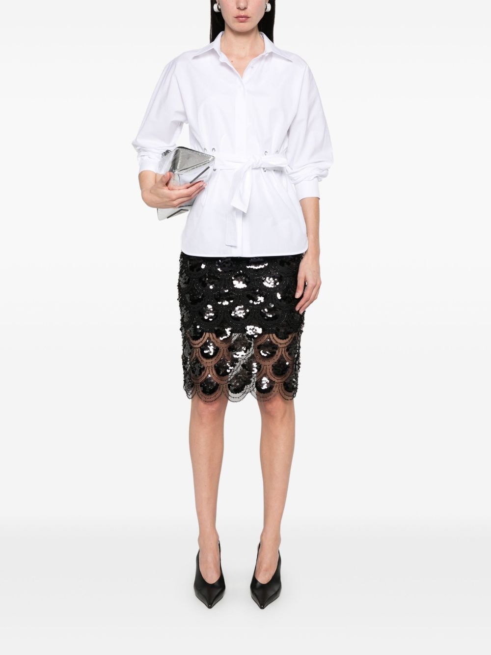 sequinned pencil skirt - 2
