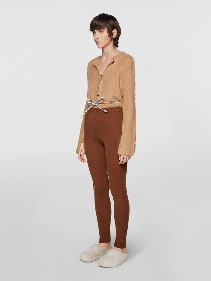 Marni RECYCLED GREEN CASHMERE LEGGINGS outlook