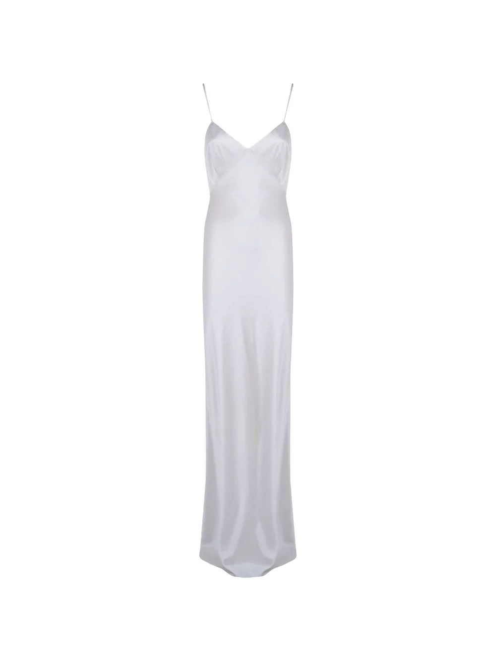 satin-finish spaghetti-strap maxi dress - 1
