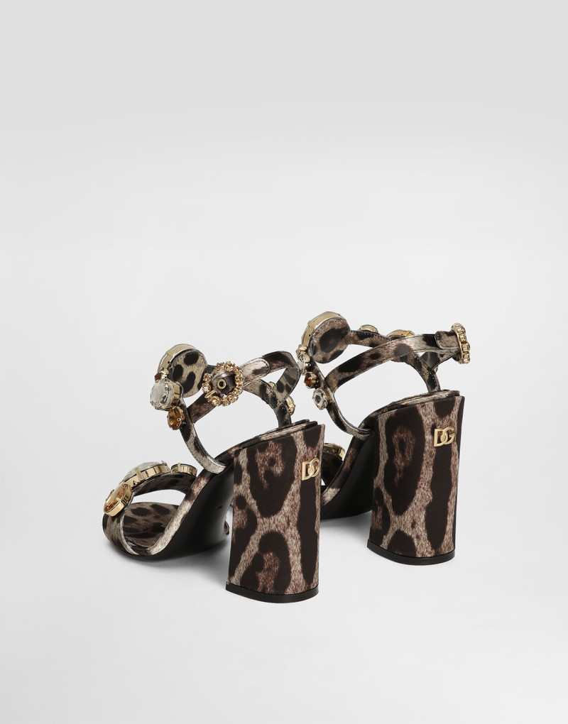 Dolce & Gabbana Satin sandals with gemstone embellishment outlook