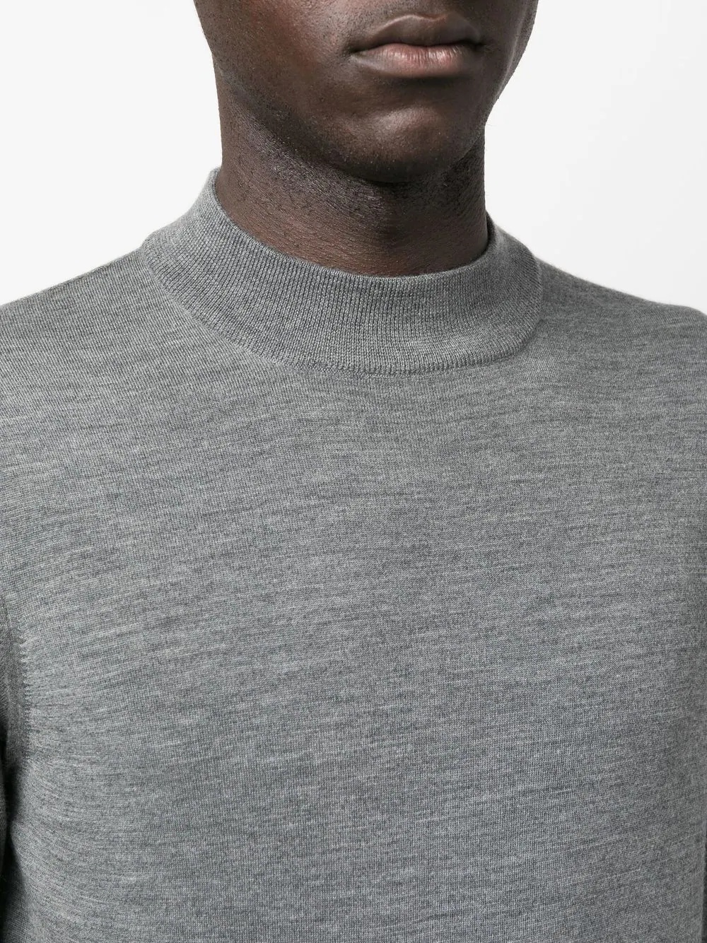 mock-neck wool jumper - 5