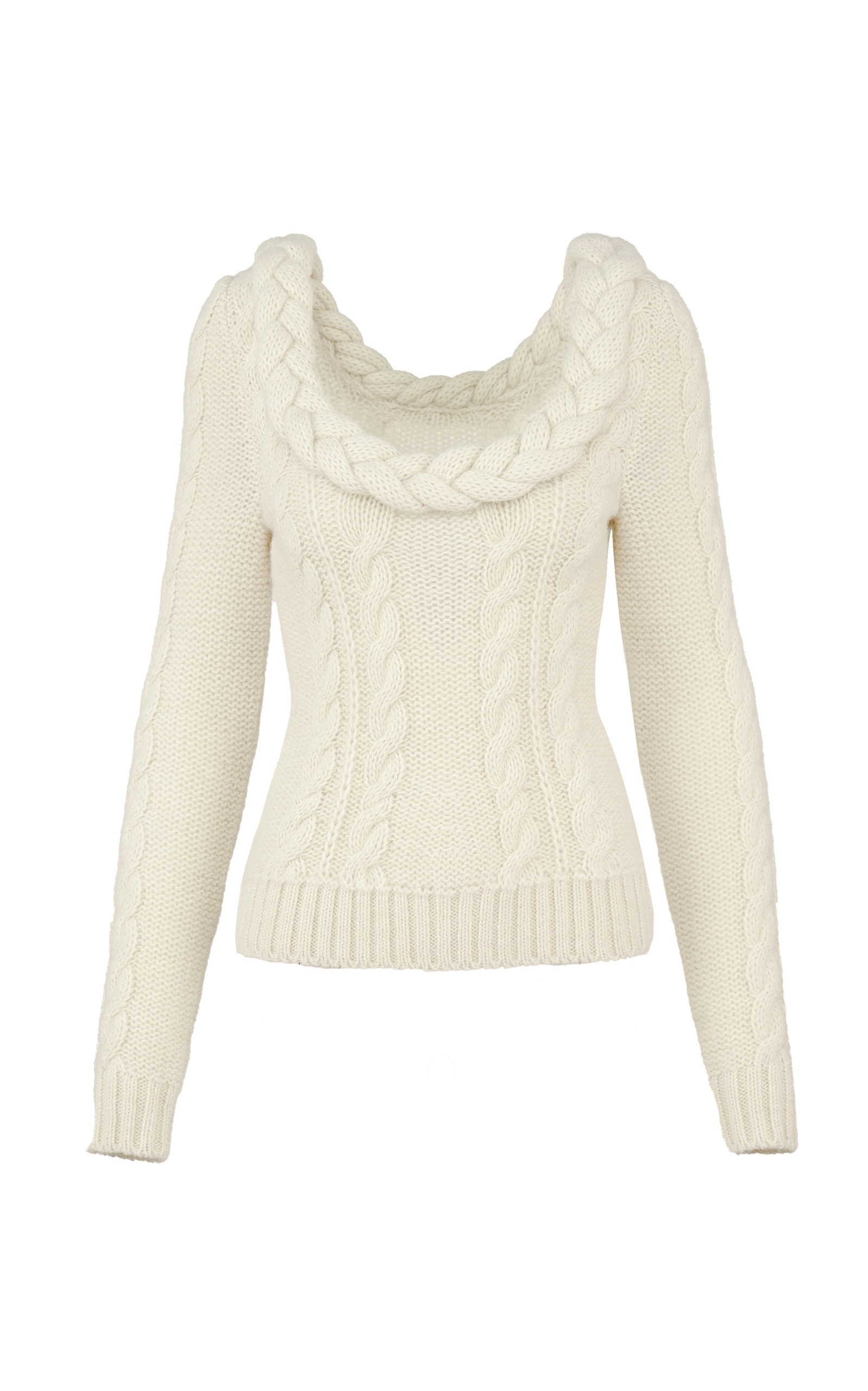 Revelation Cable-Knit Sweater white - 1