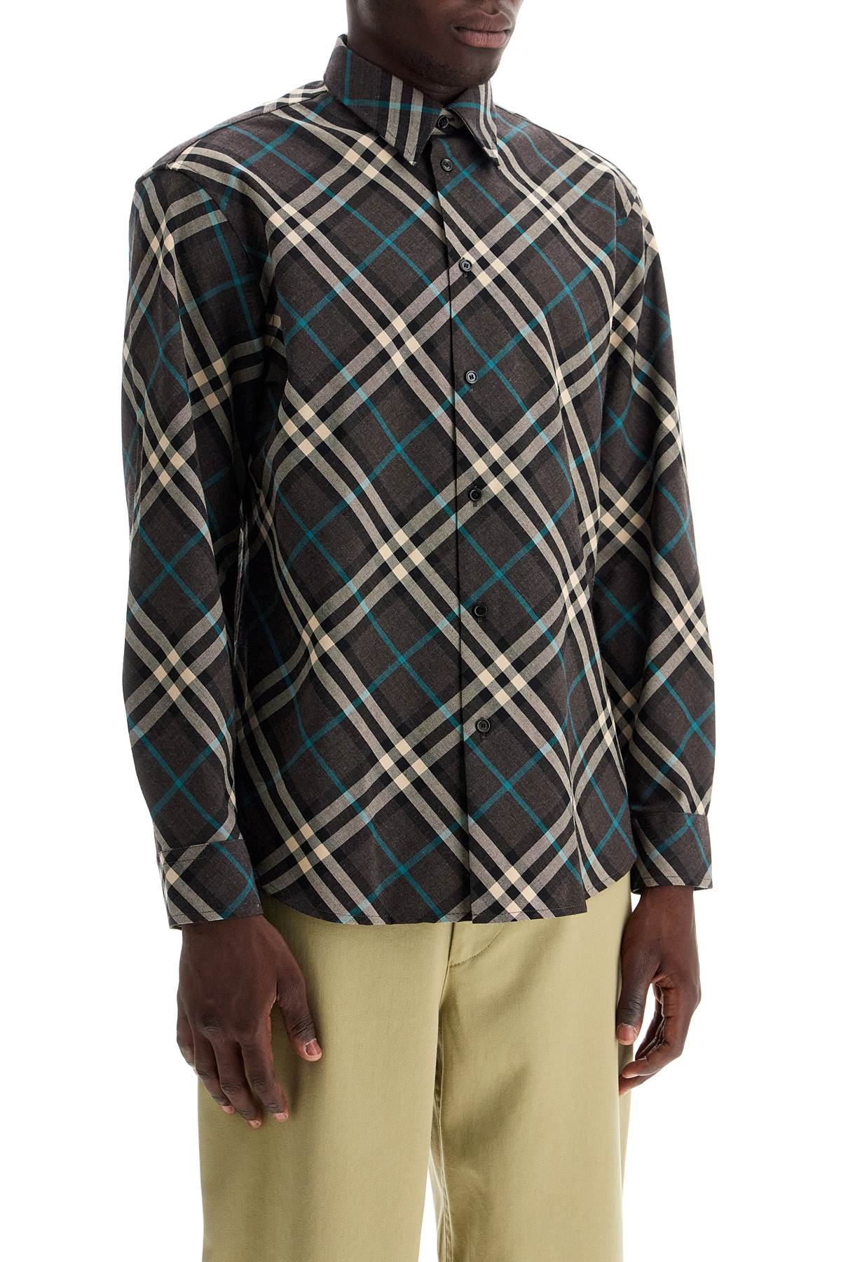 WOOL BLEND SHIRT WITH CHECK PATTERN - 3