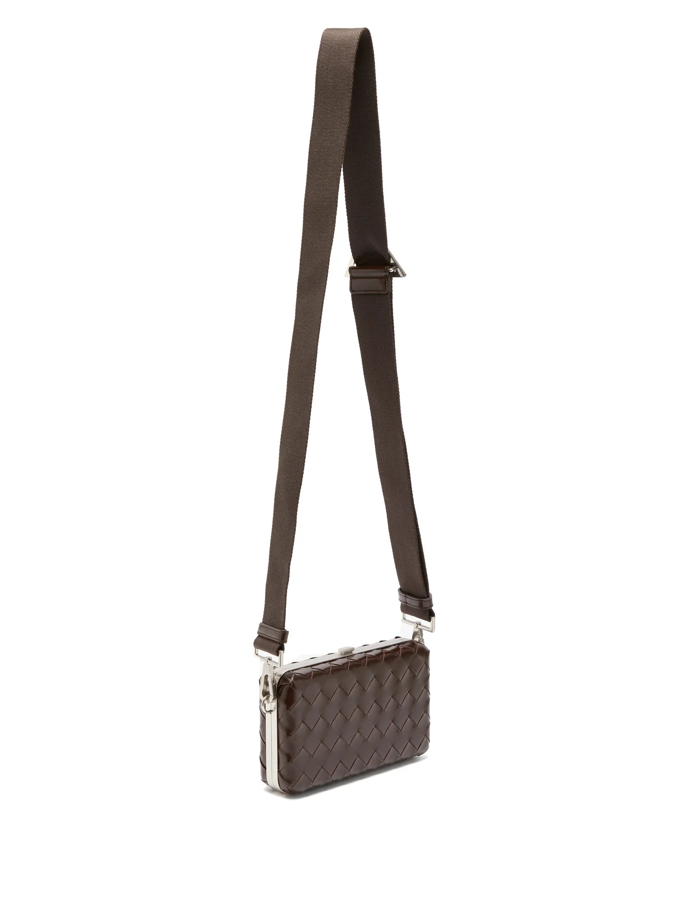 Messenger small intrecciato leather cross-body bag - 6