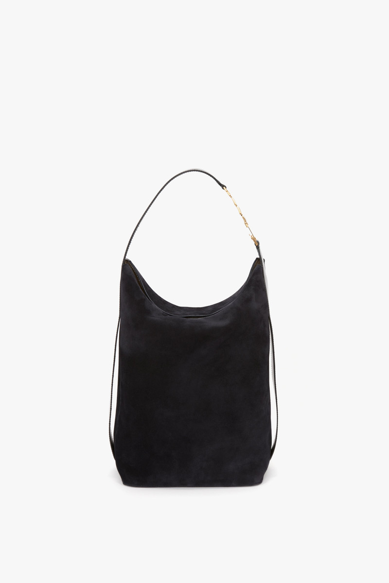 Large Belt Bag in Dark Navy Suede 1