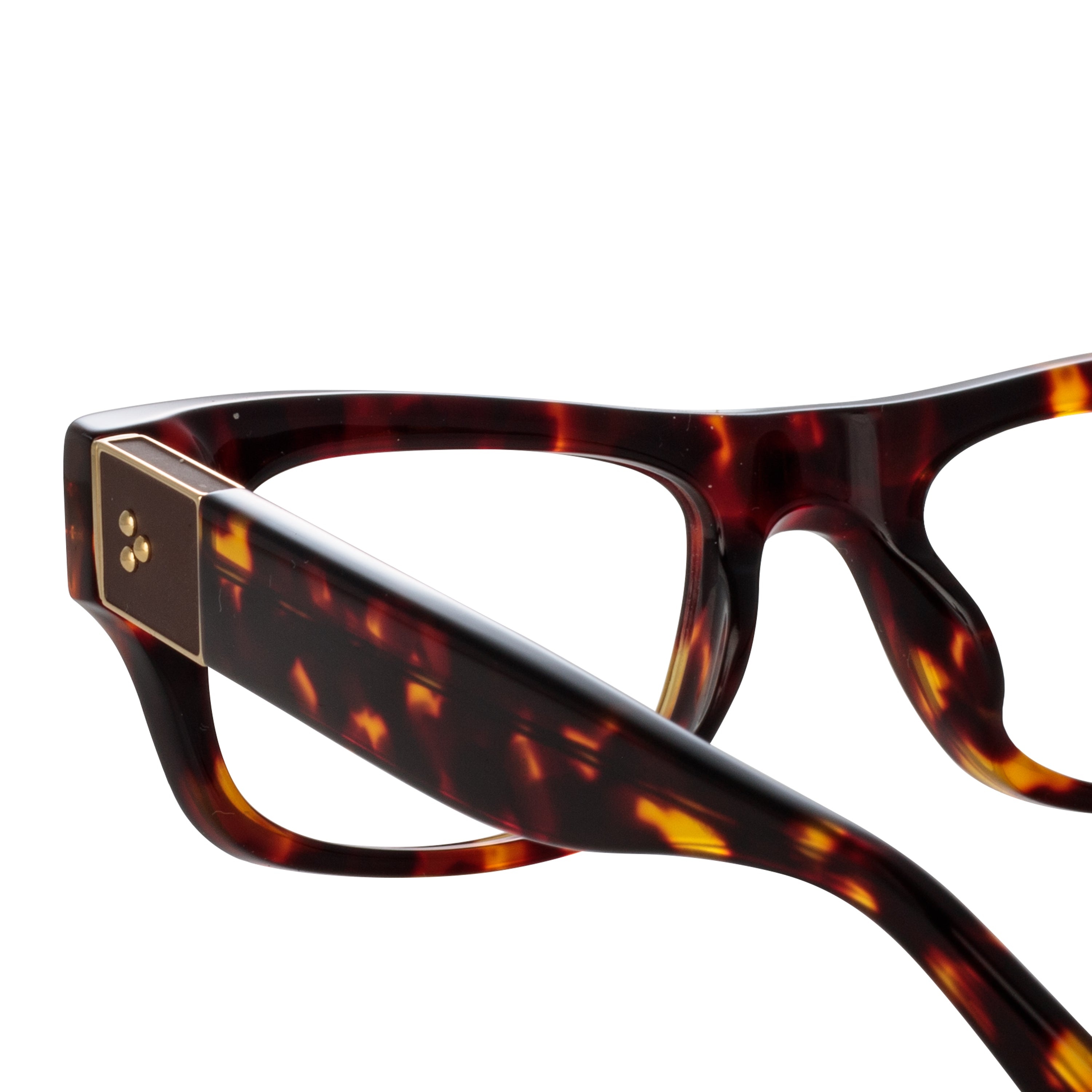 FALCK RECTANGULAR OPTICAL FRAME IN TORTOISESHELL - 5