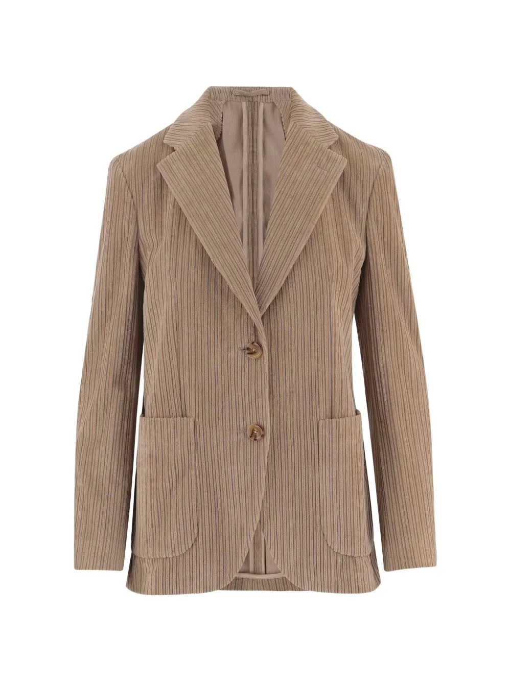 ribbed button-down blazer - 1