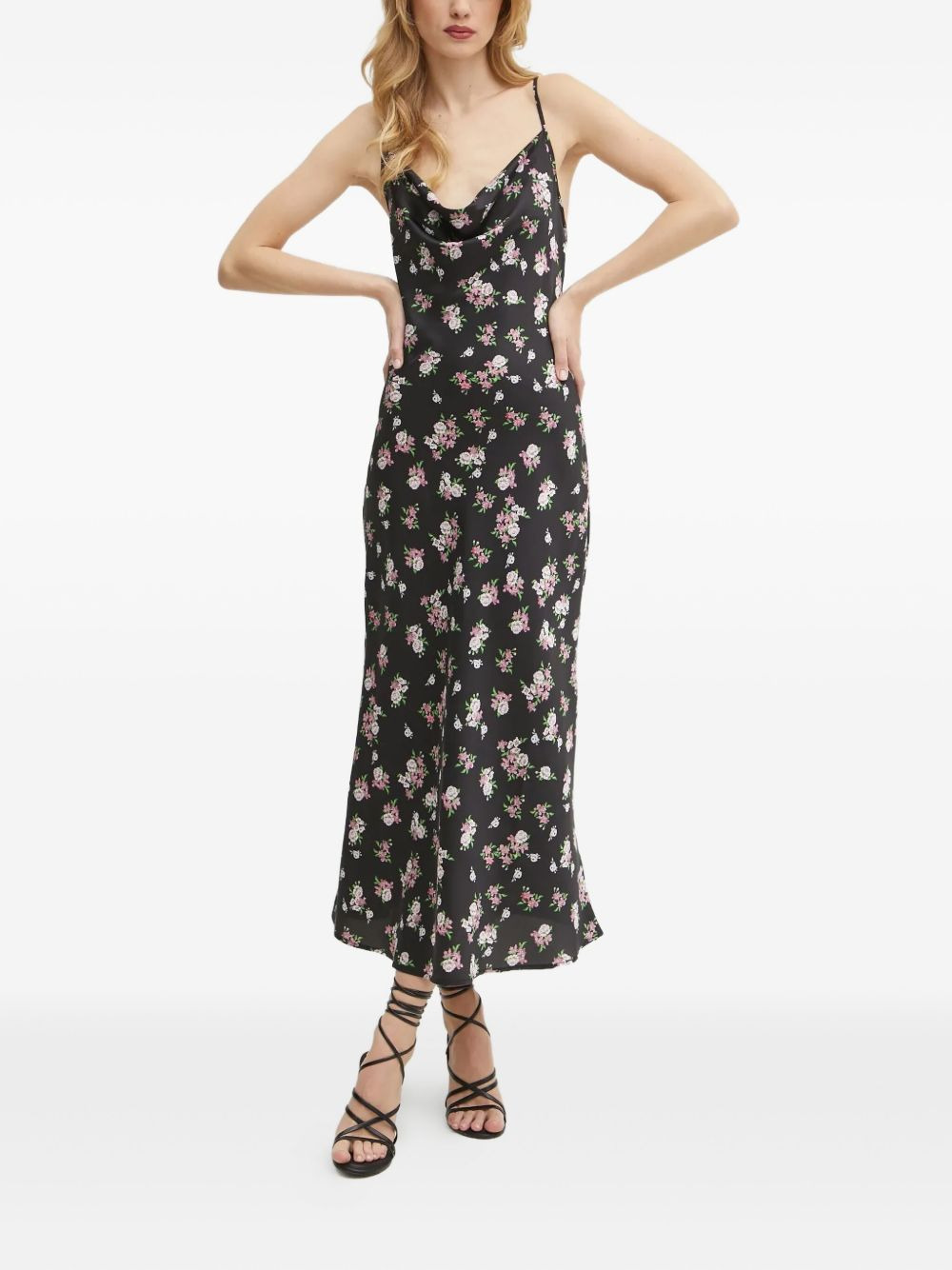floral-print maxi dress - 3