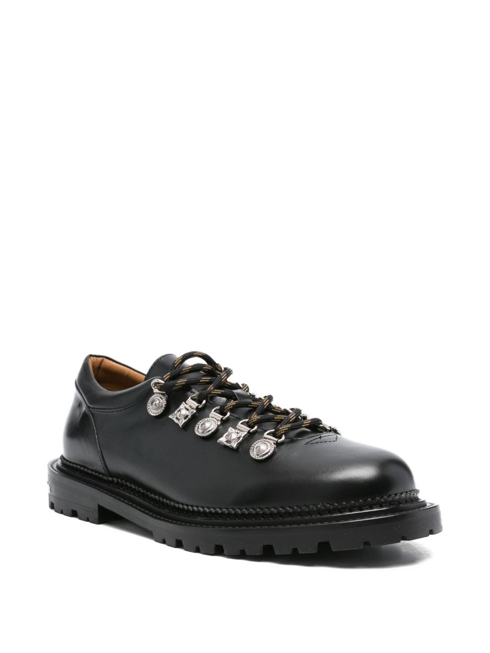 leather lace-up derby shoes - 2