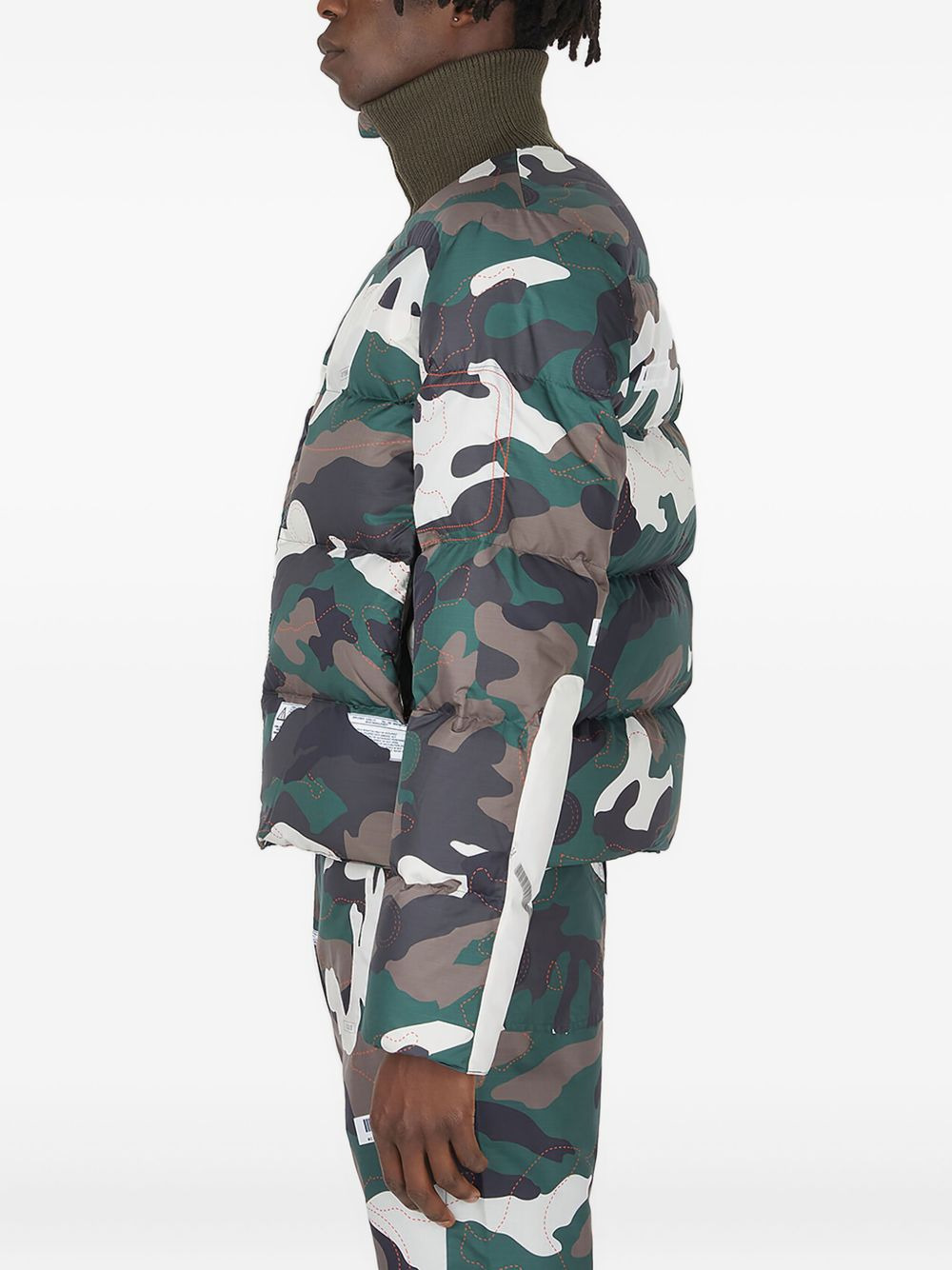 camouflage quilted puffer jacket - 3