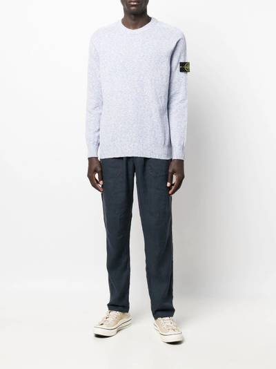 Stone Island logo crew-neck sweatshirt outlook