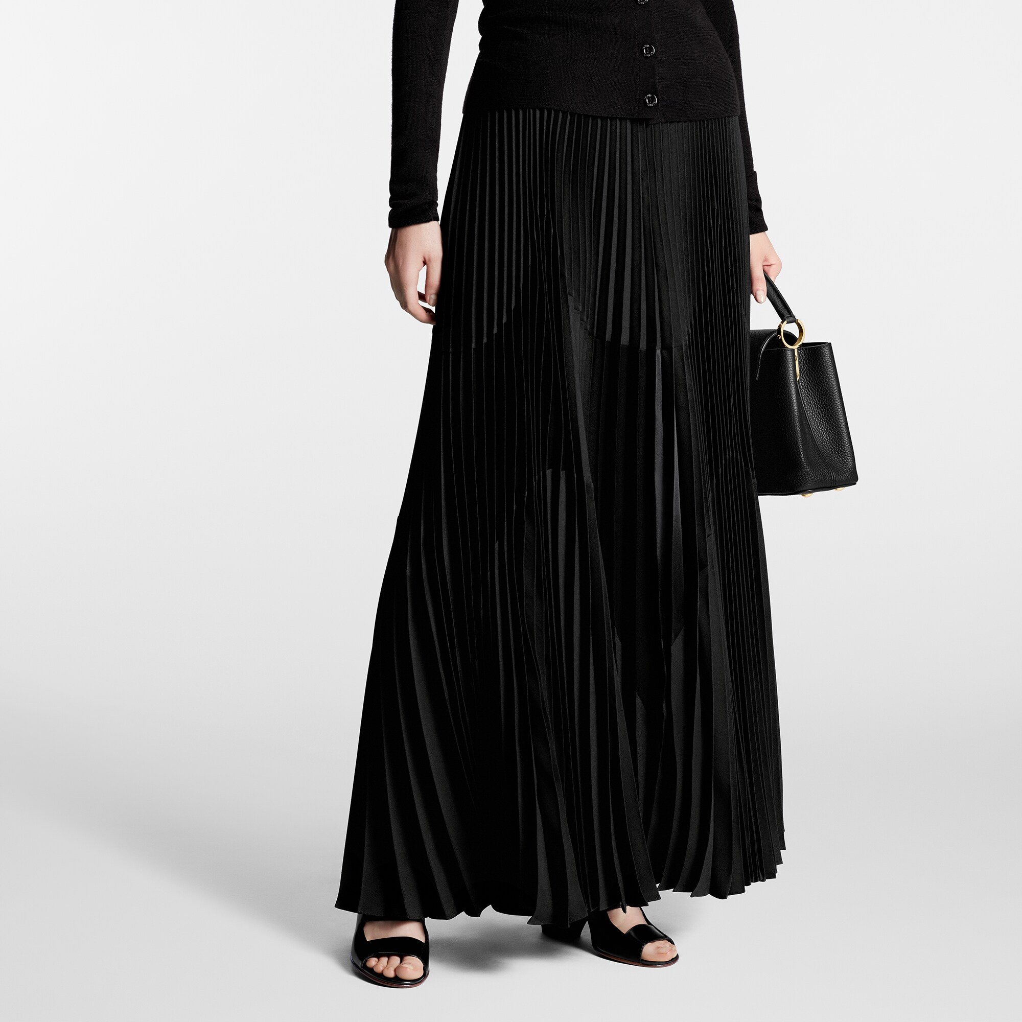 Abstract Insert Pleated Skirt - 2