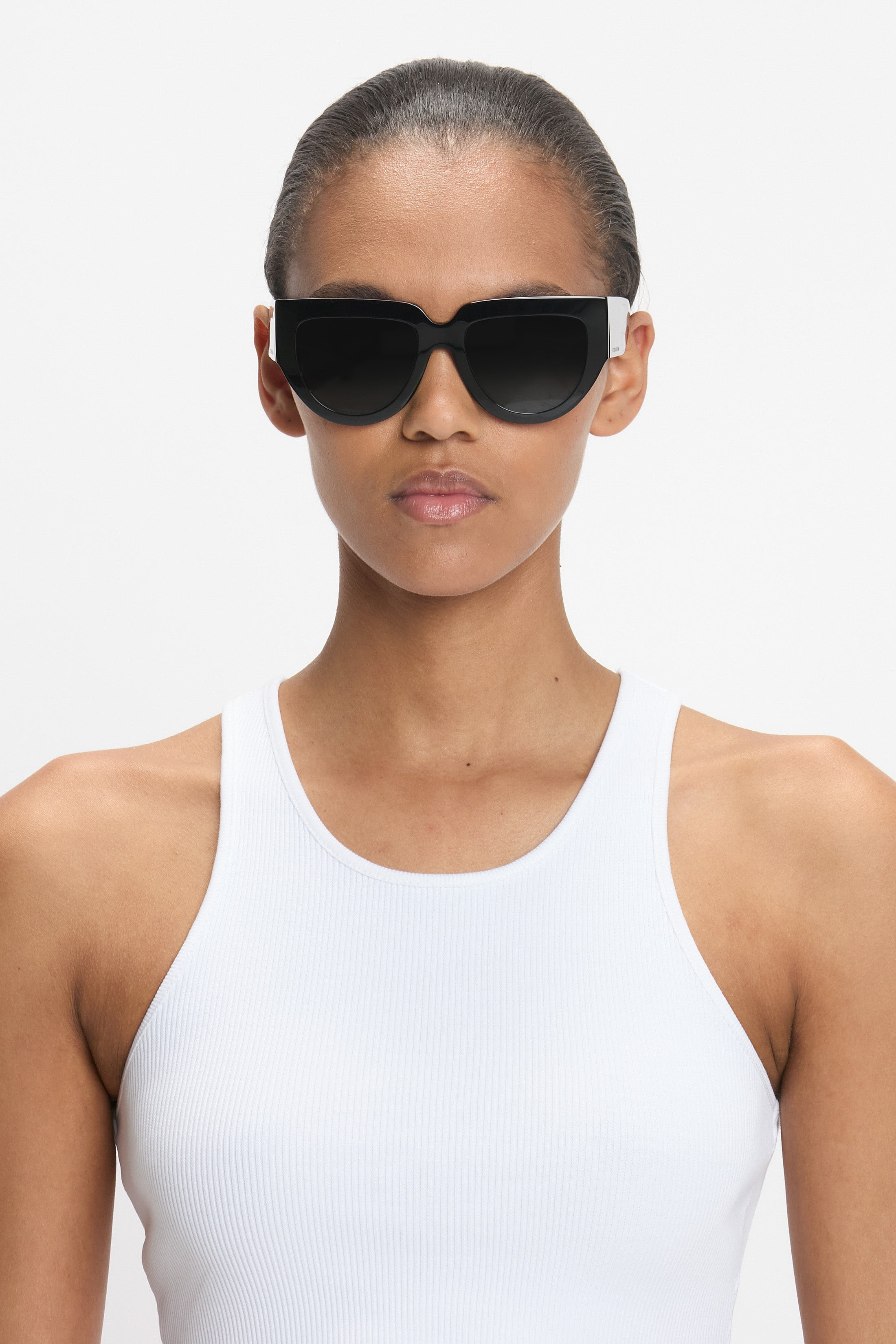 Soft Square Acetate Sunglasses In Black - 2
