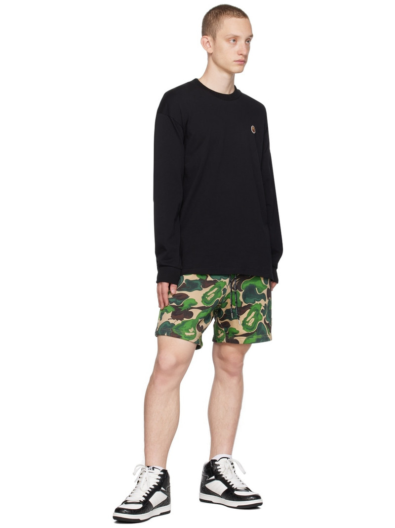 A BATHING APE® Green Art Camo Shorts outlook