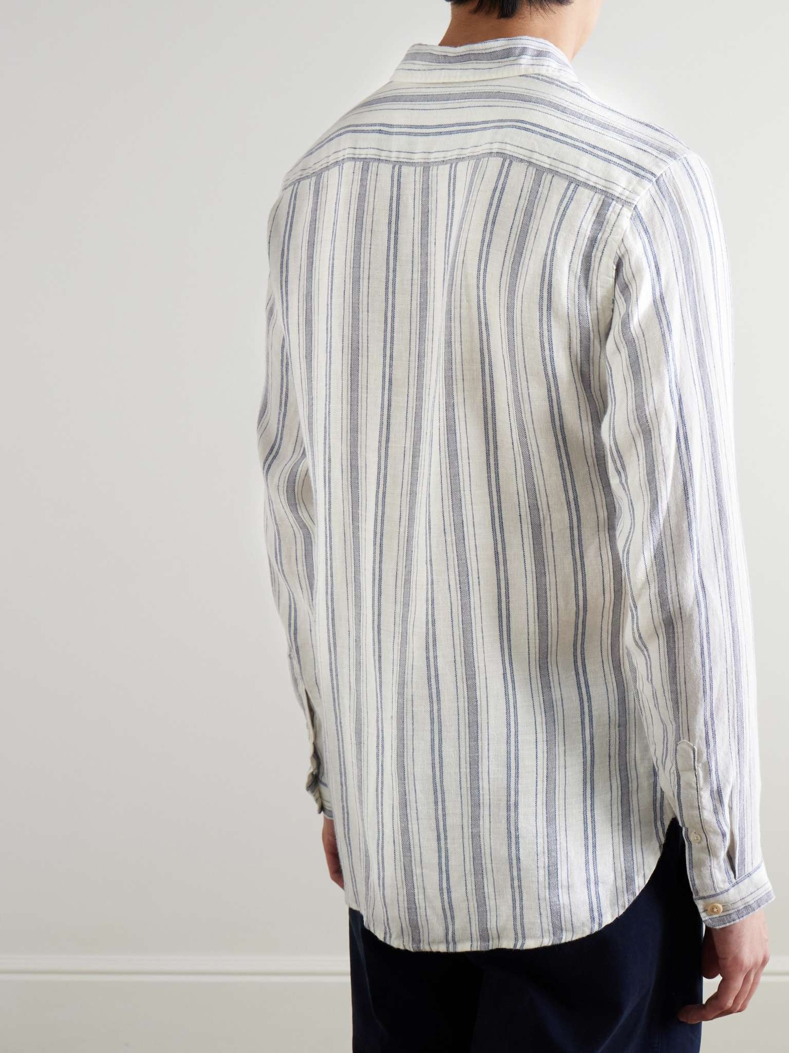 New York Special Striped Cotton and Linen-Blend Shirt - 3
