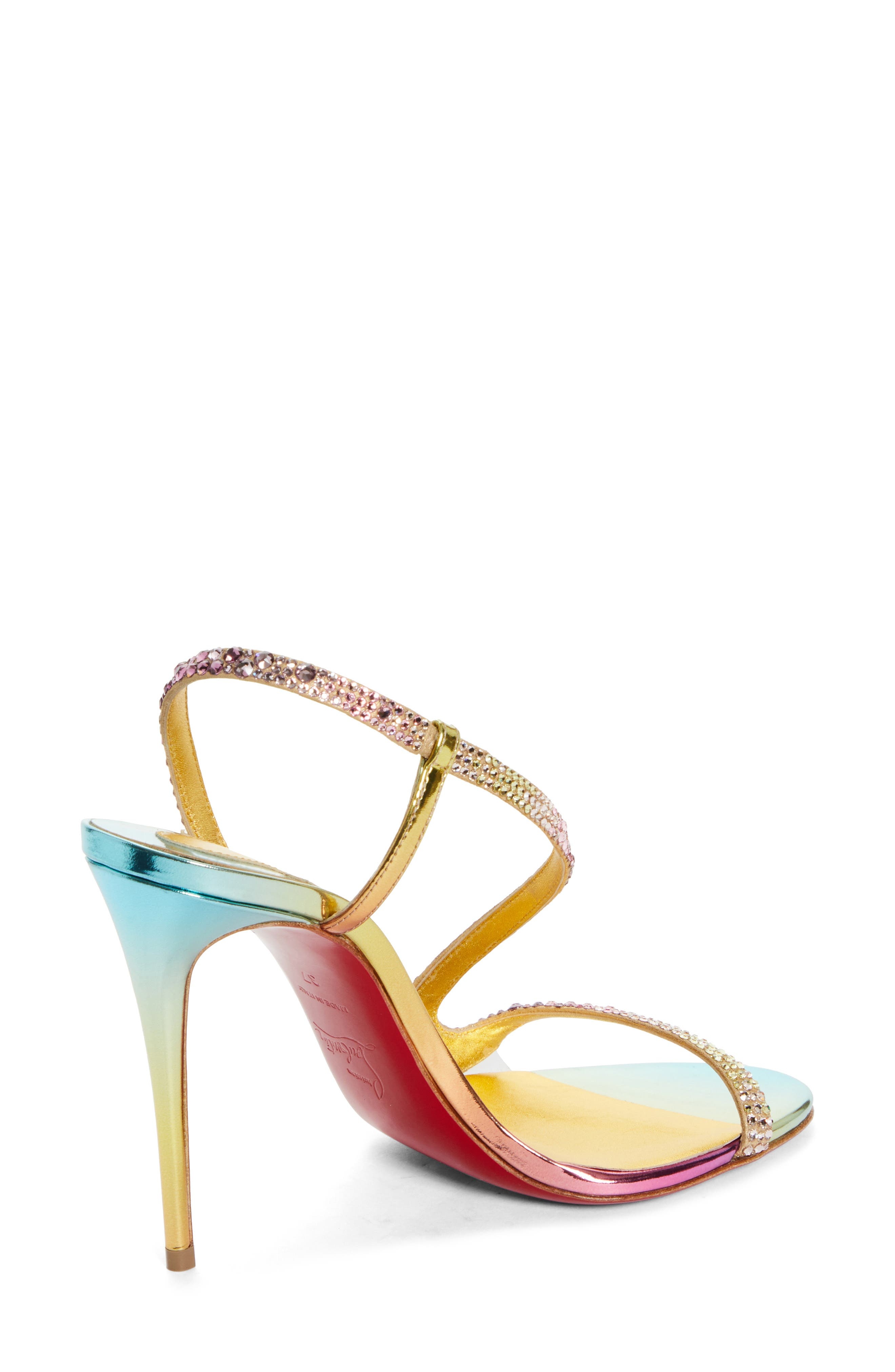 Christian Louboutin Rosalie Iridescent Slingback Sandal in Boreal/Multi/Lin Gold at Nordstrom - 2