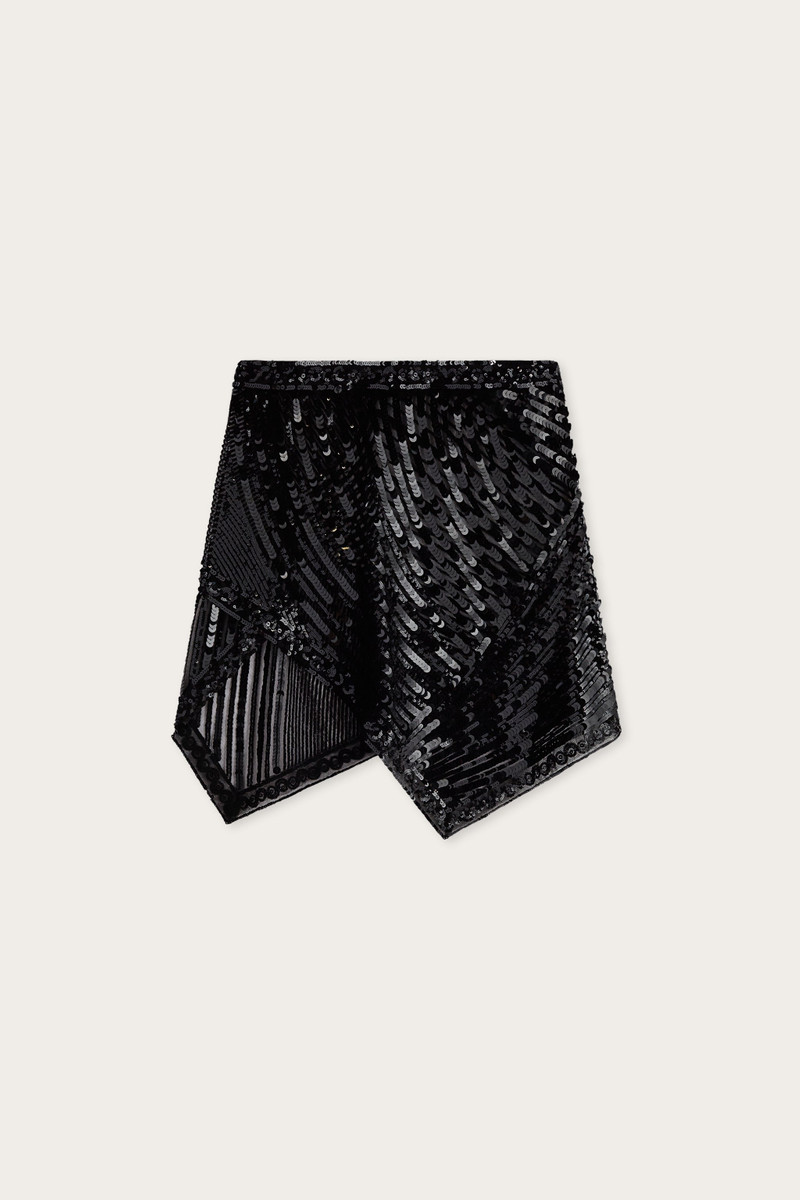 EMBROIDERED TULLE SCARF SKIRT 1