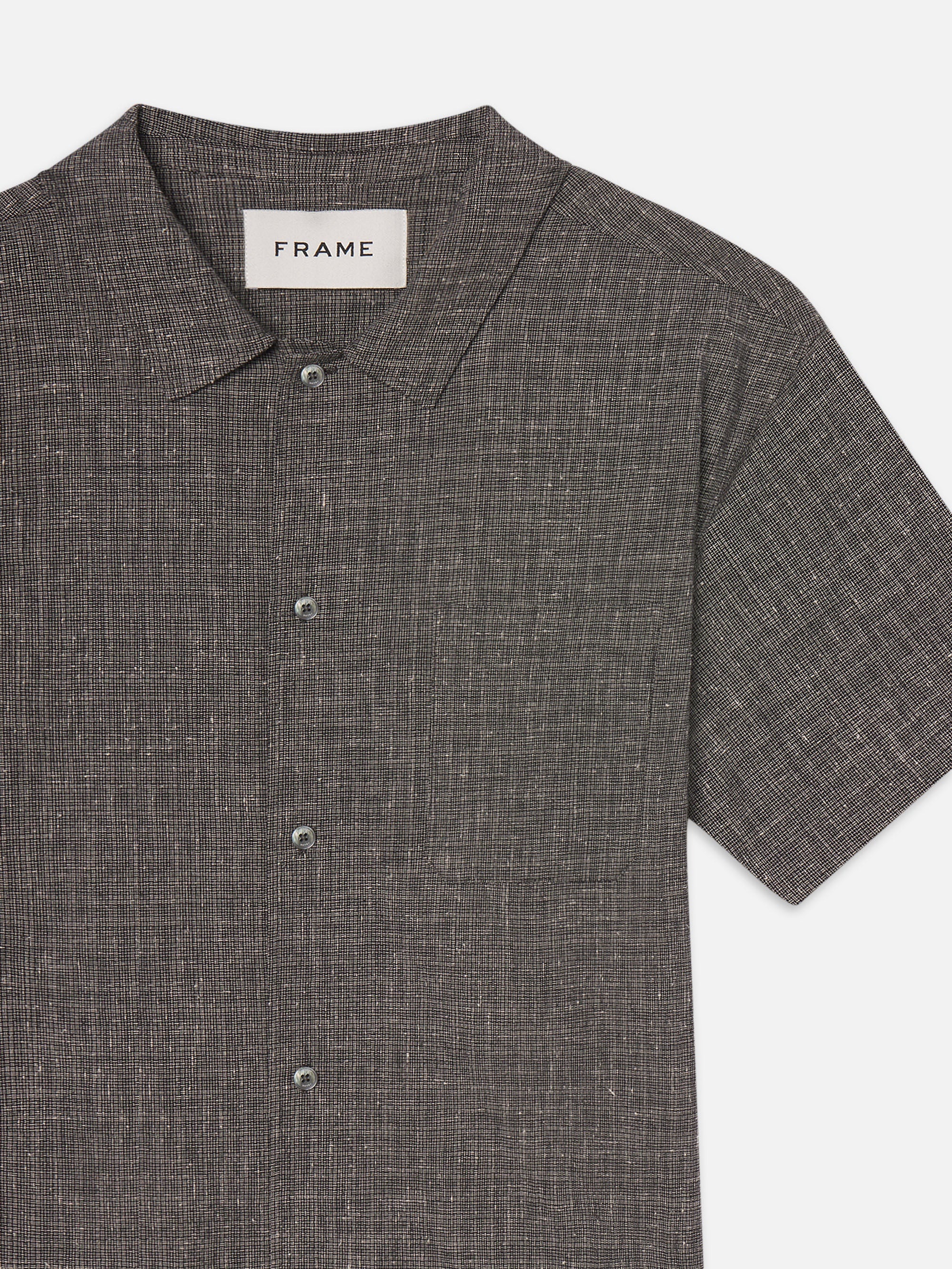 Textured Short Sleeve Shirt in Black Multi - 4