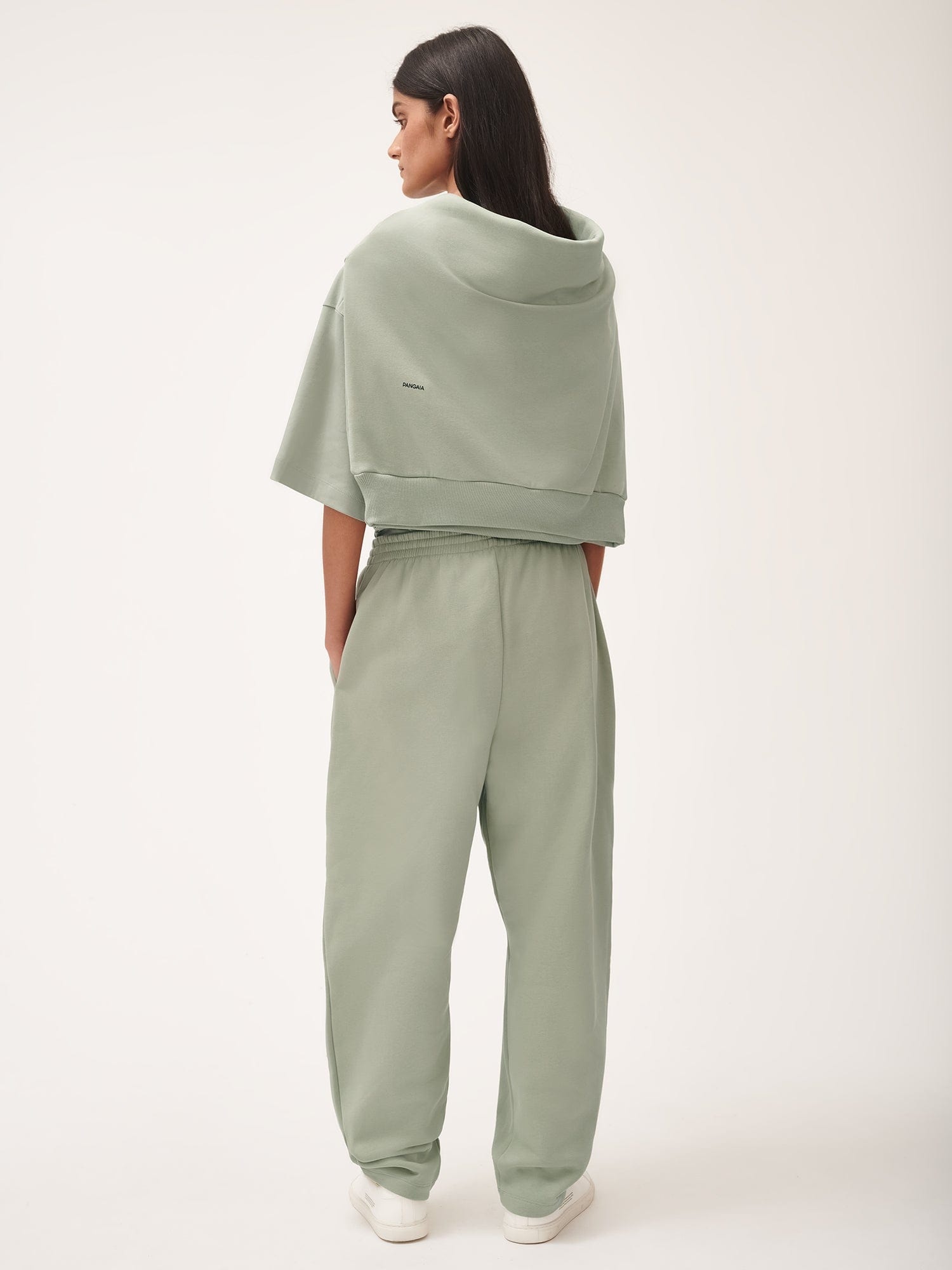 Womens DNA Barrel-Leg Track Pants - Moss Green - 3
