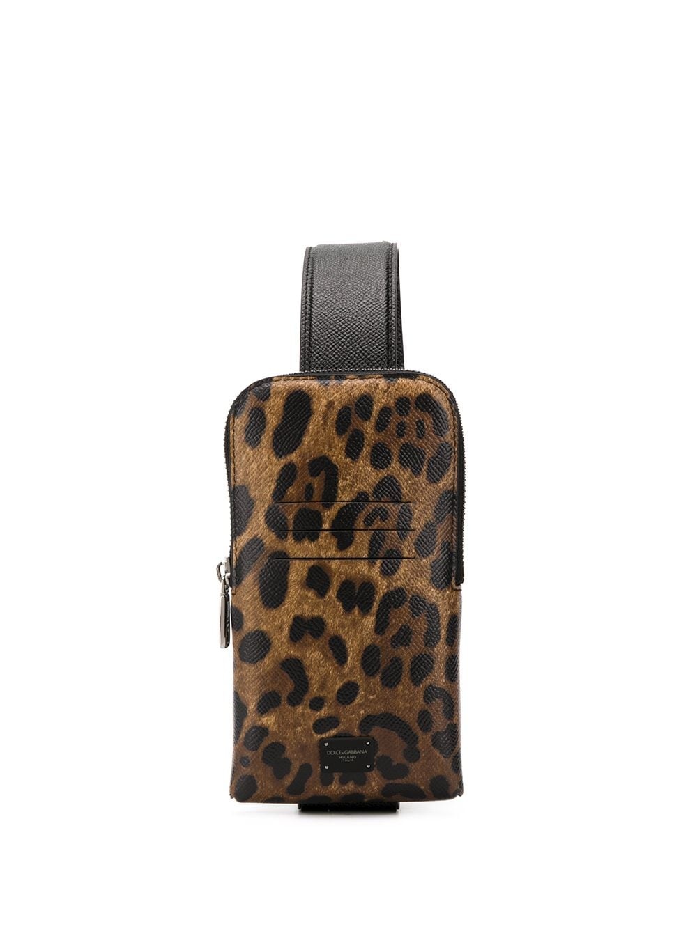 leopard print cross-body bag - 1