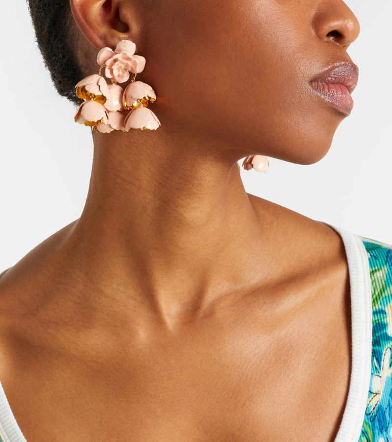 Flower Cloud enamel drop earrings 3