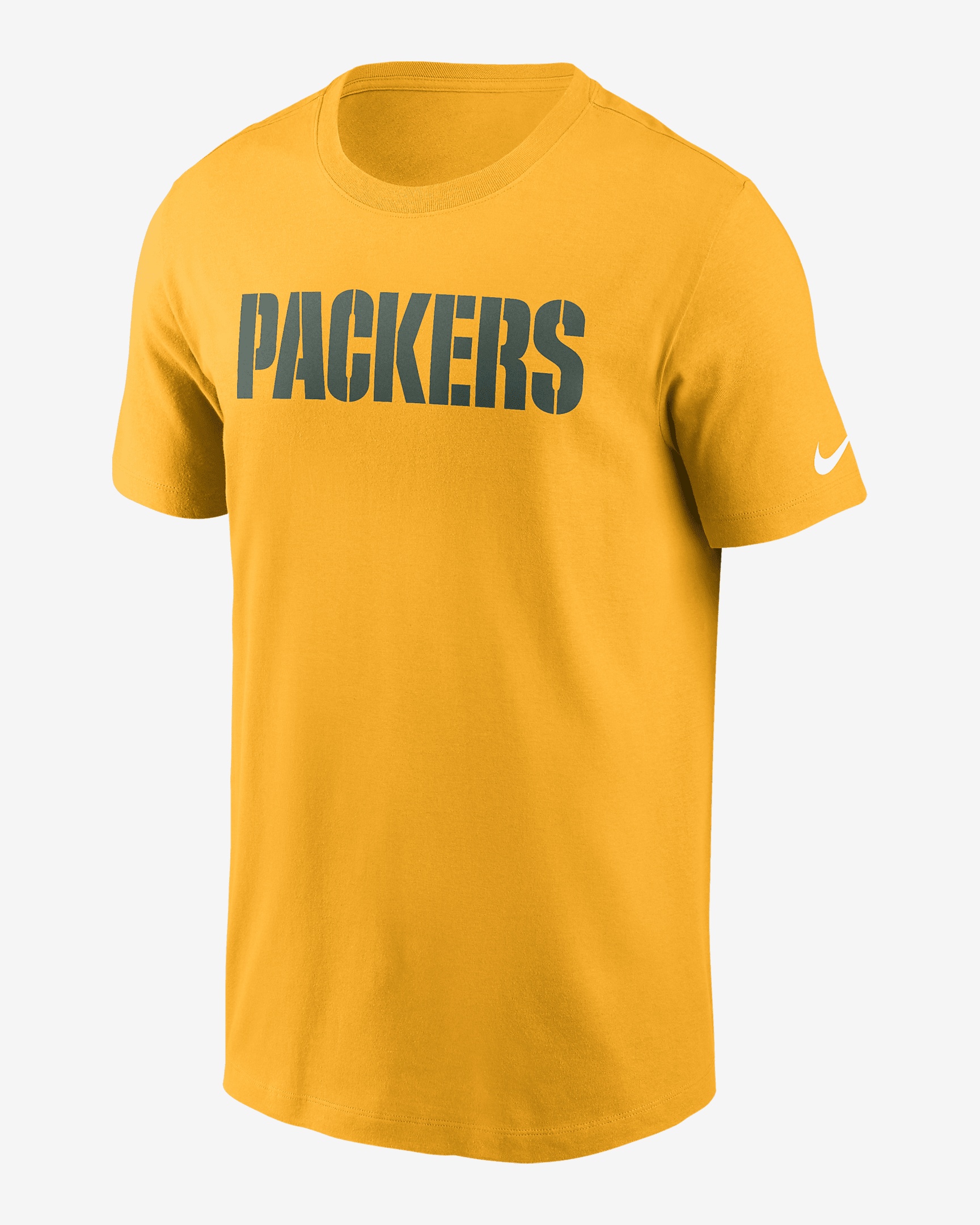 Green Bay Packers Primetime Wordmark Essential Nike Men's NFL T-Shirt - 1