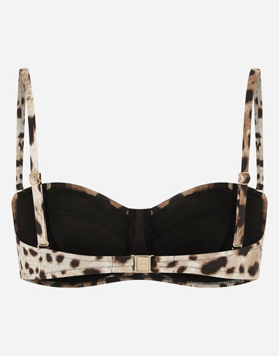 Dolce & Gabbana Leopard-print balconette bikini top outlook